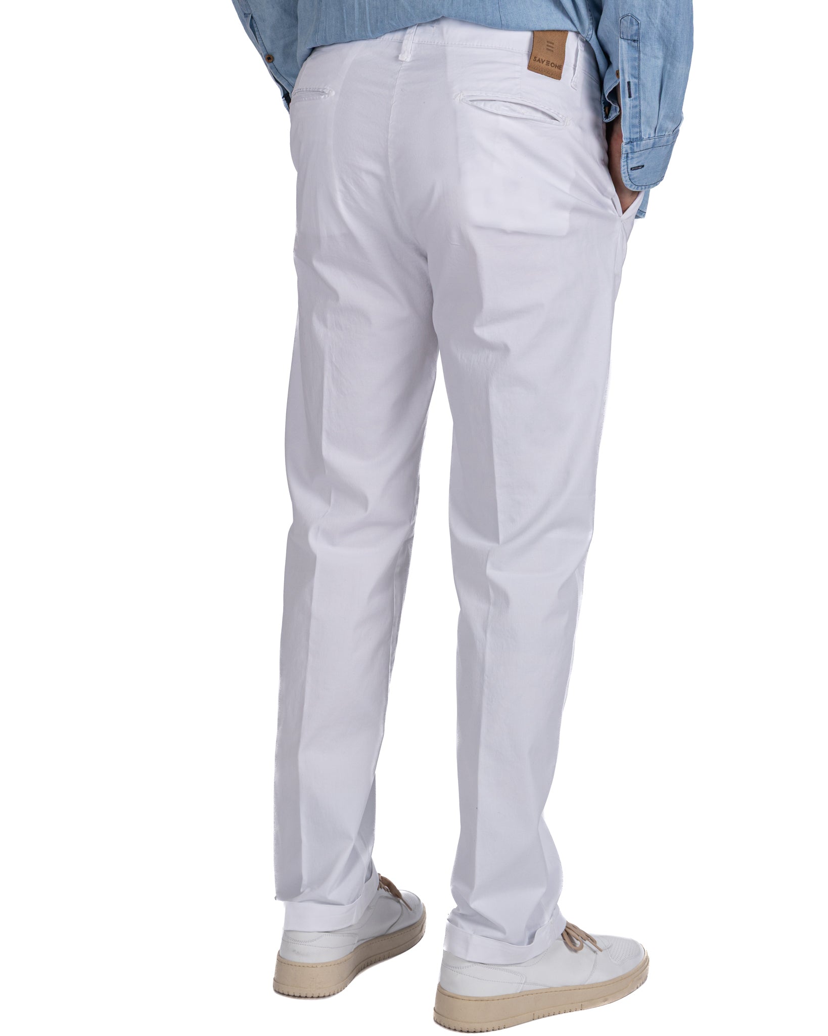 Seath - pantalon ample en coton blanc