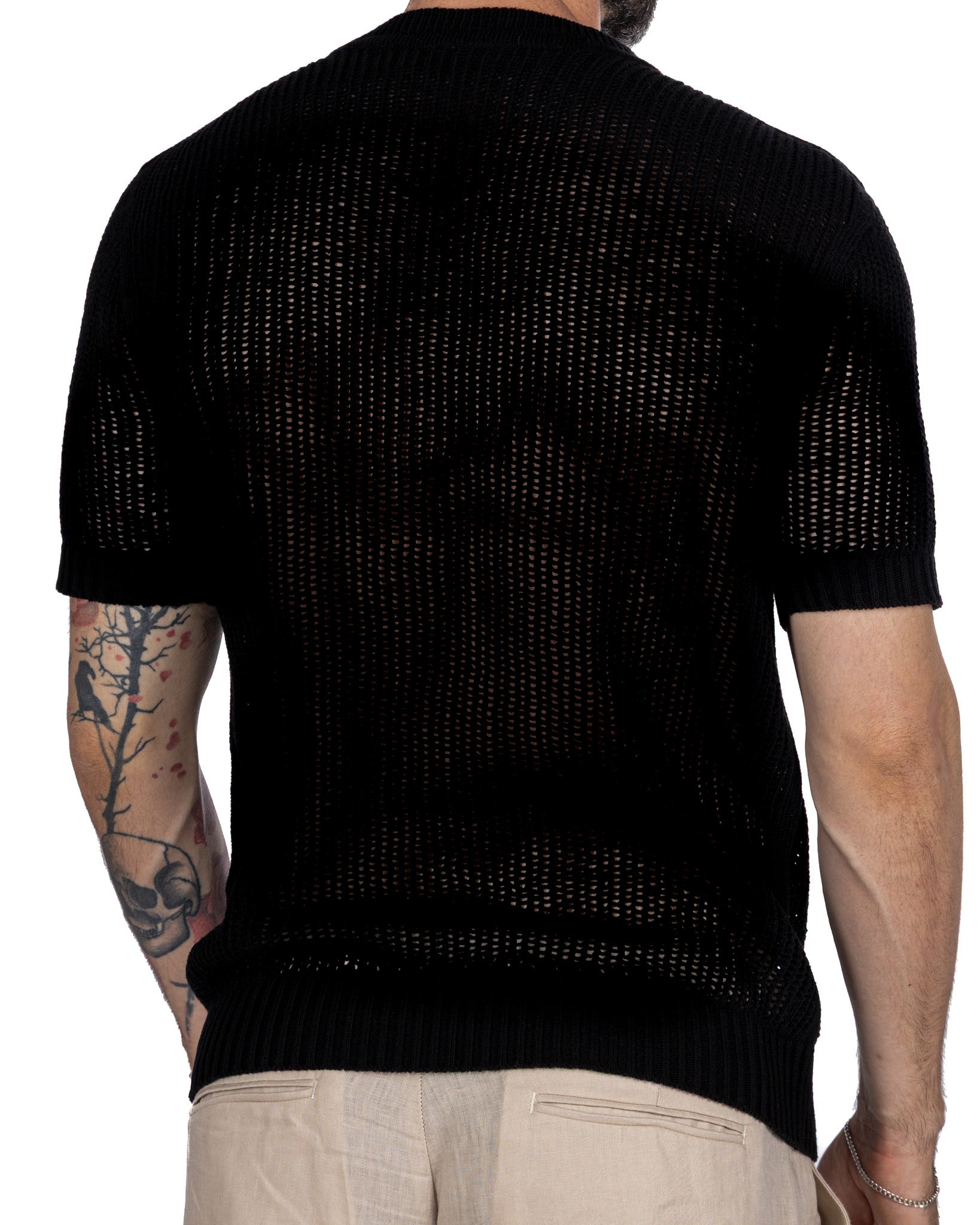 Grigor - t-shirt oversize perforé noir