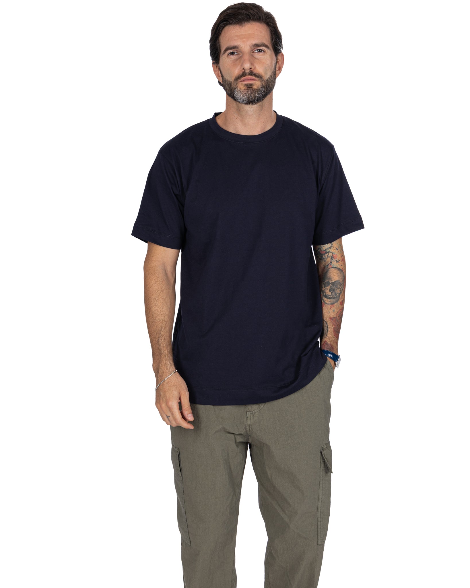 Bergen - t-shirt en coton bleu