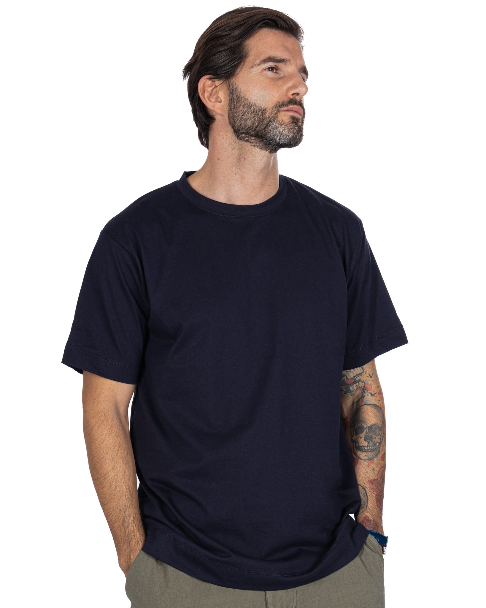 Bergen - t-shirt en coton bleu