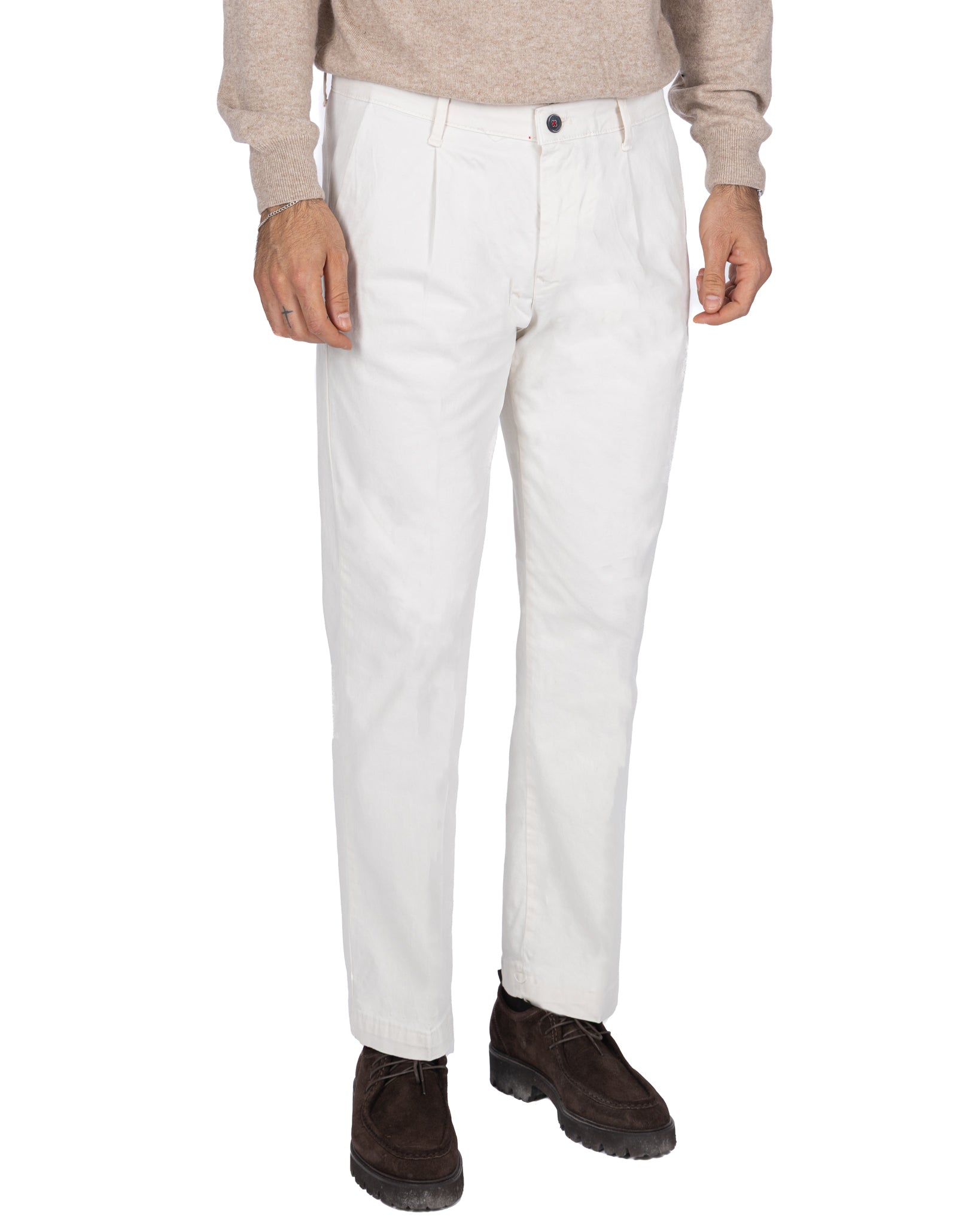Pantalon en coton crème Sean