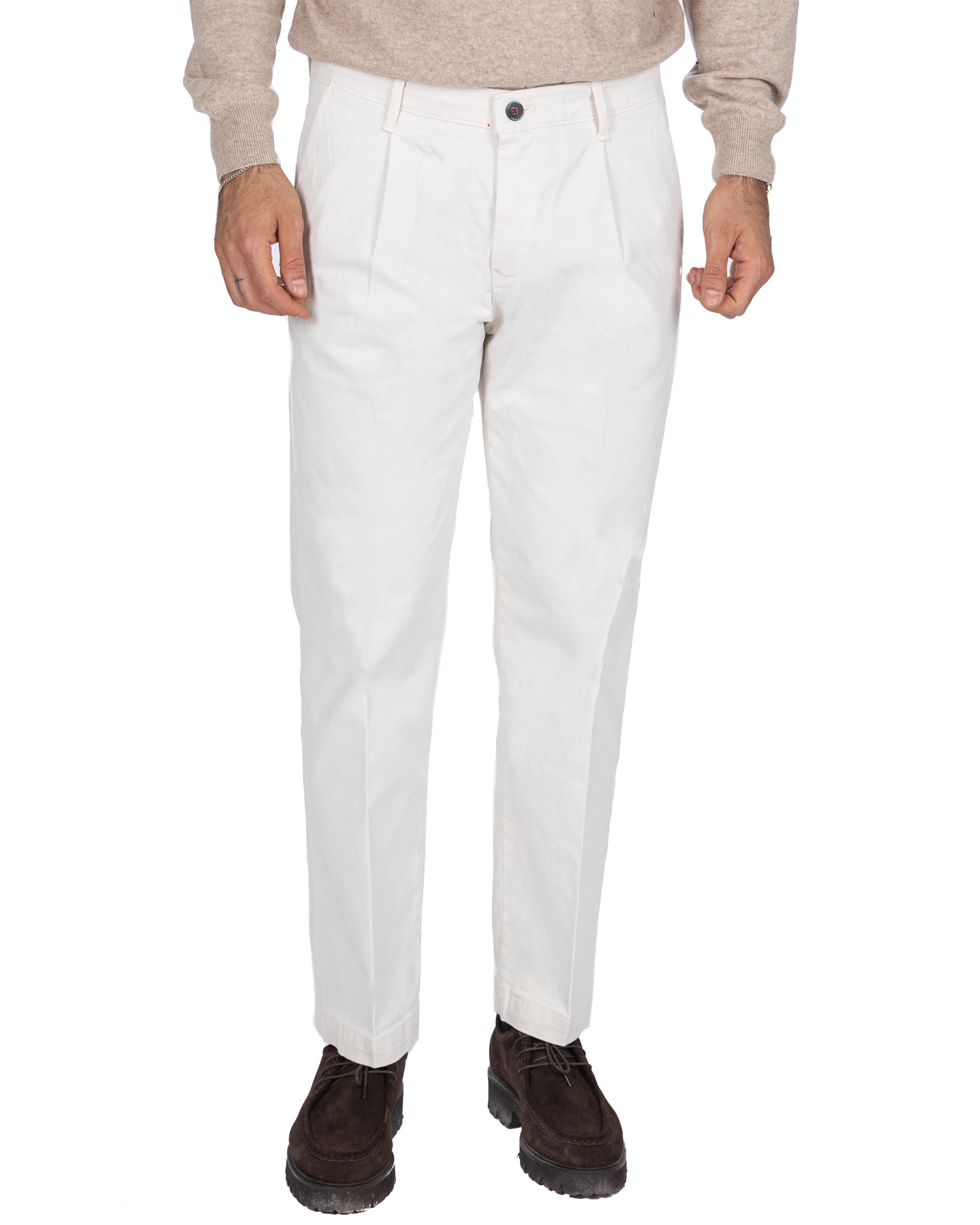 Pantalon en coton crème Sean