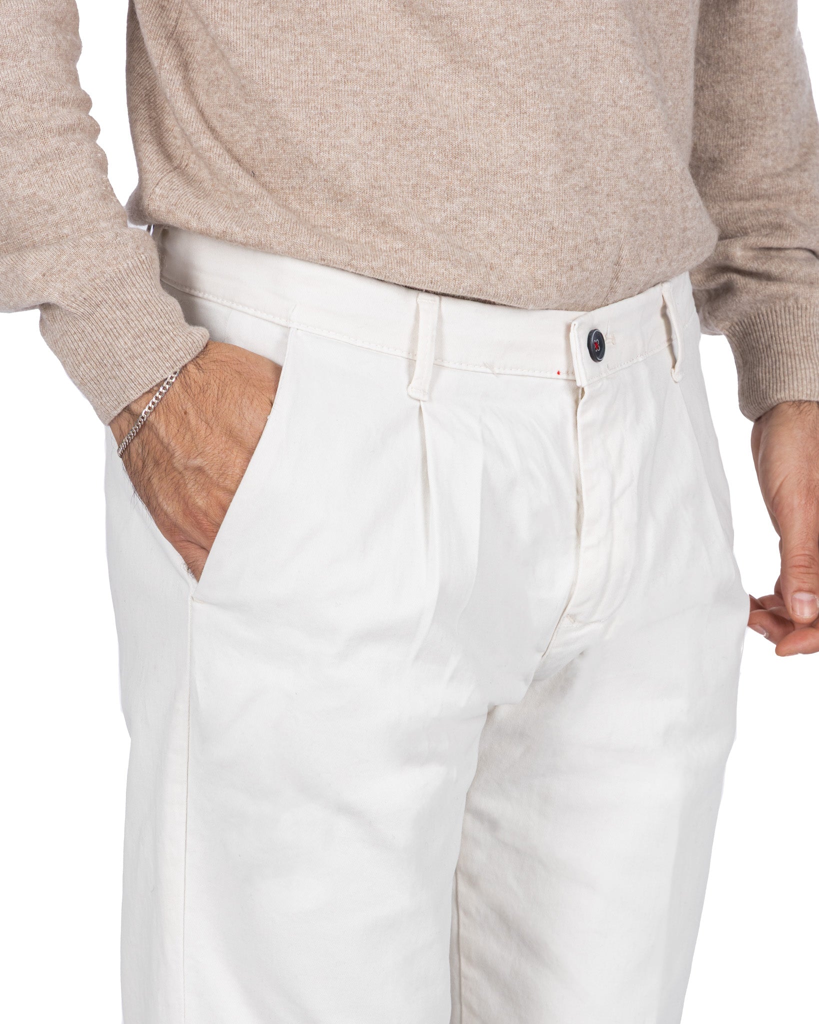 Pantalon en coton crème Sean