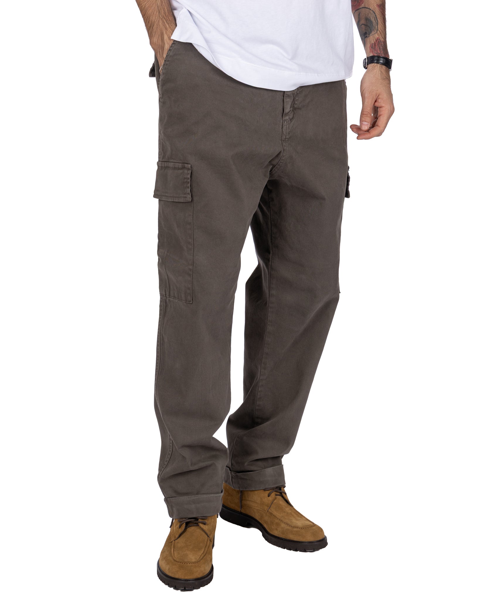 Pantalon cargo en coton Kodak Mud