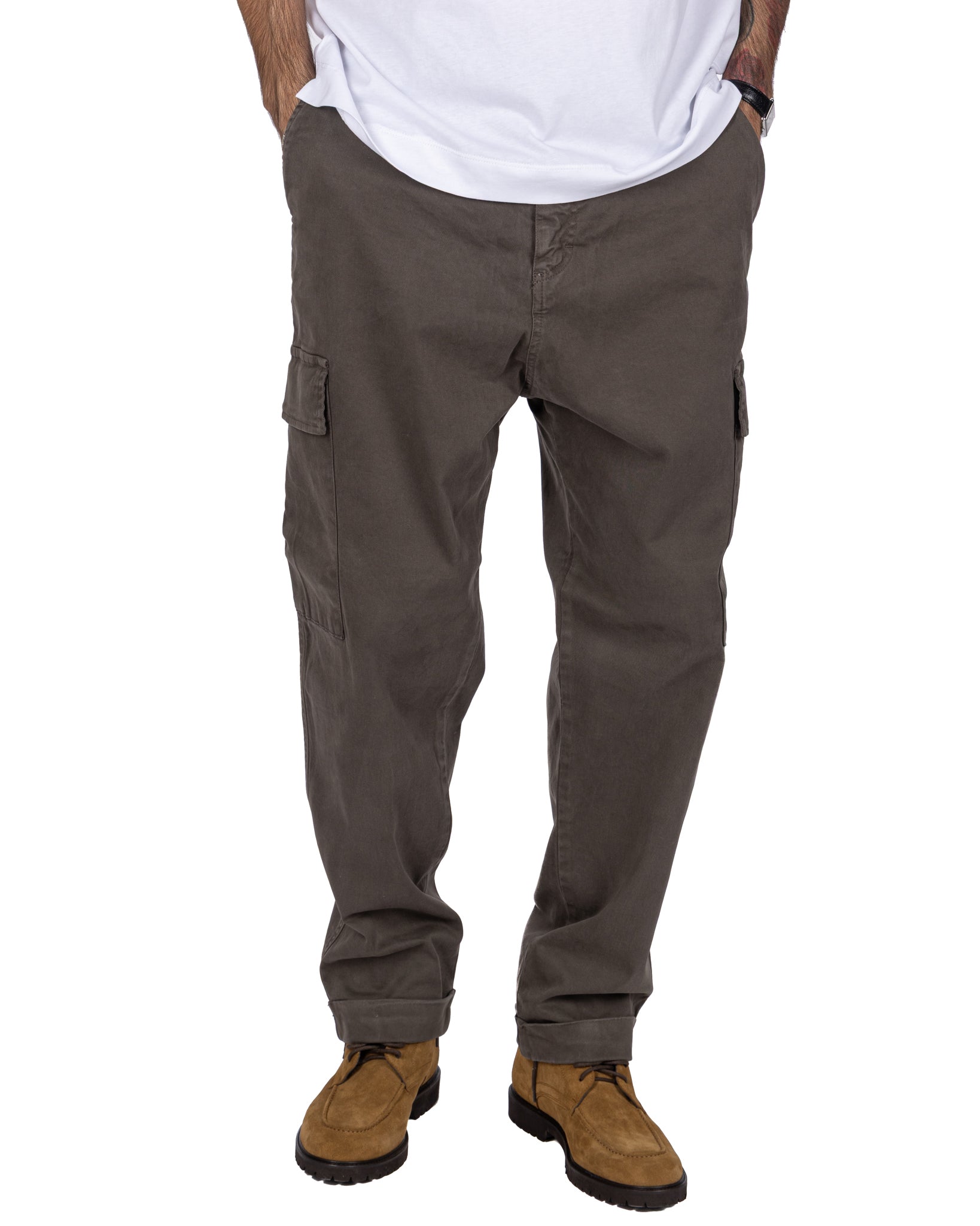 Pantalon cargo en coton Kodak Mud