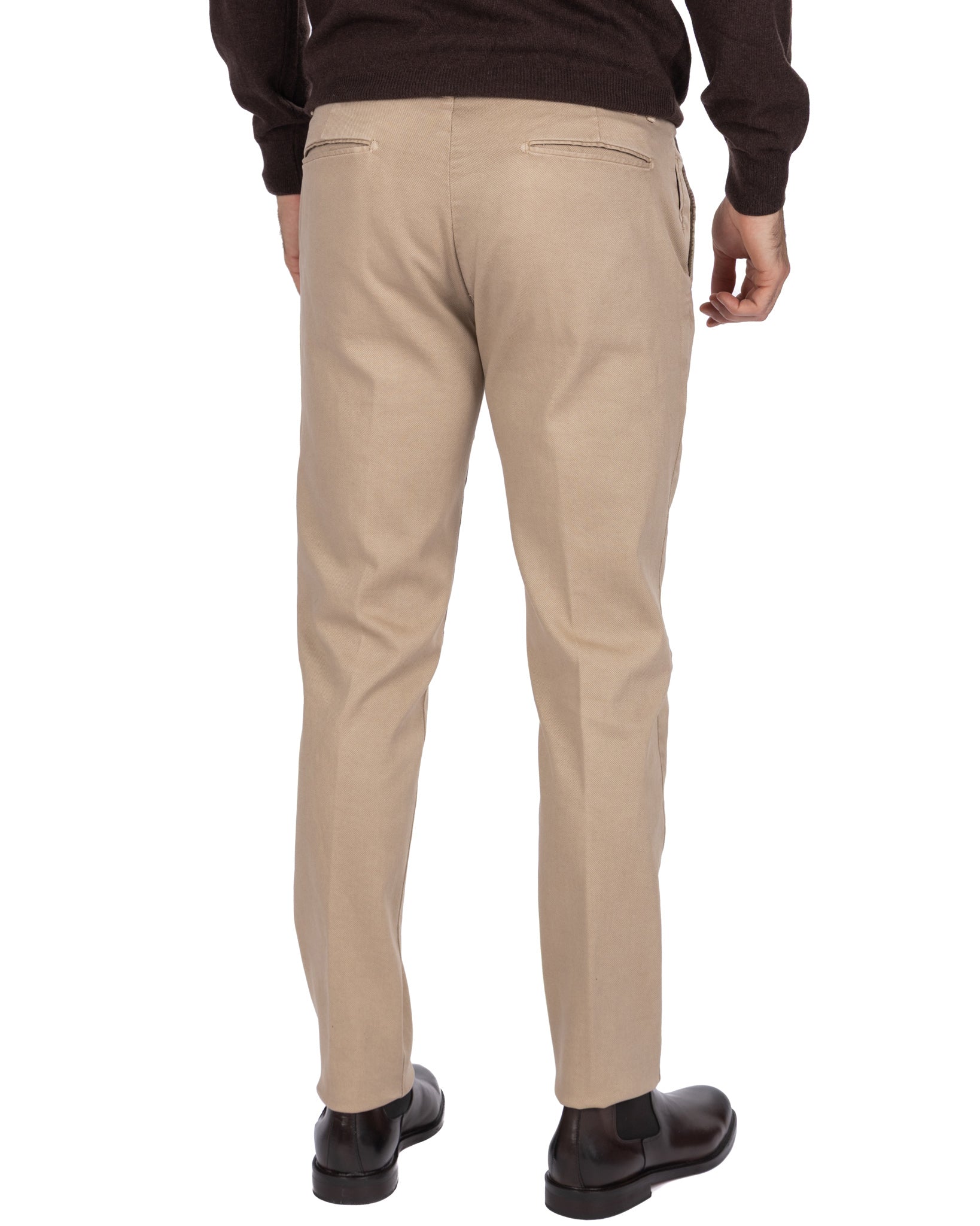 Pantalon Jack en coton texturé beige
