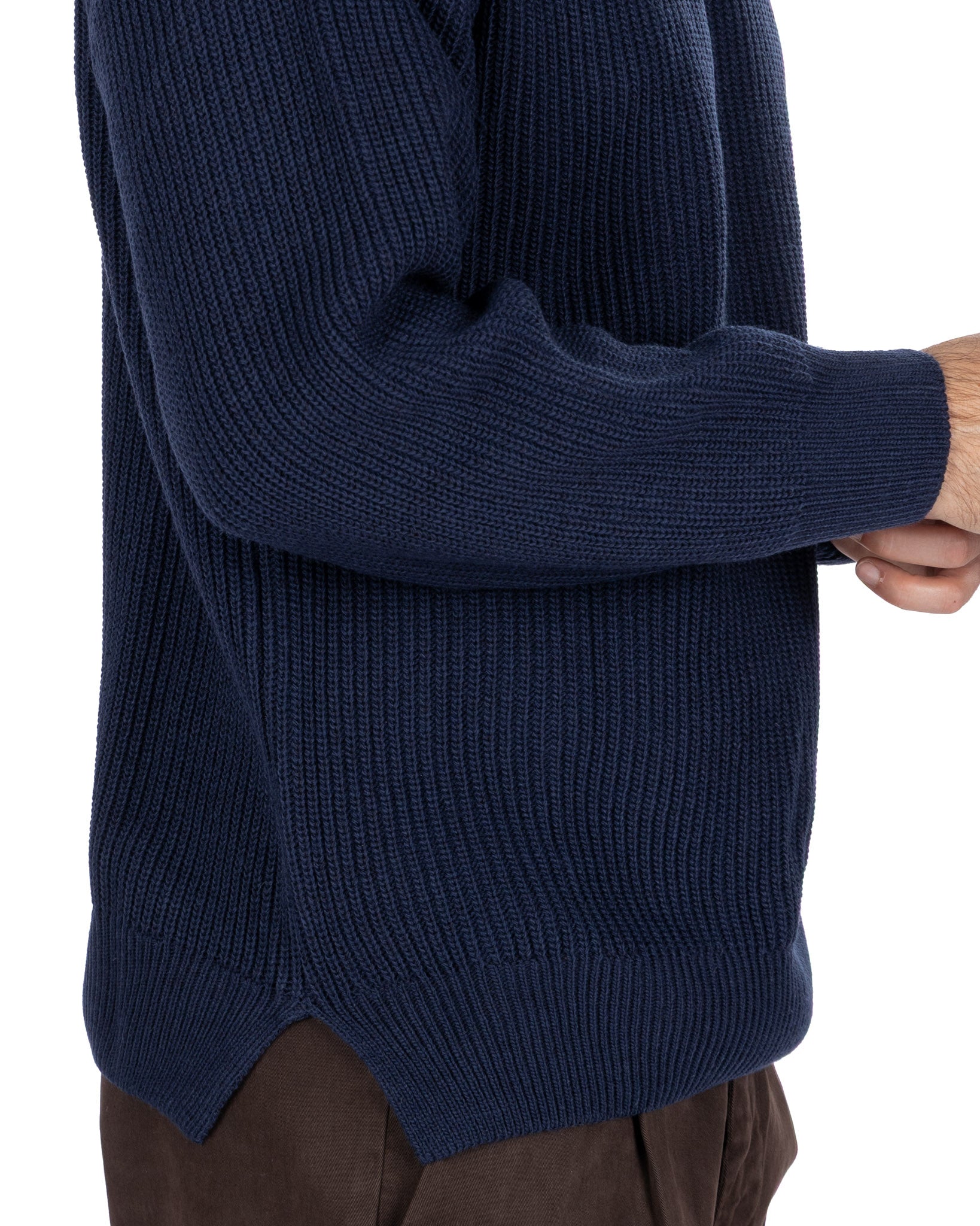 Sven blue ribbed crewneck