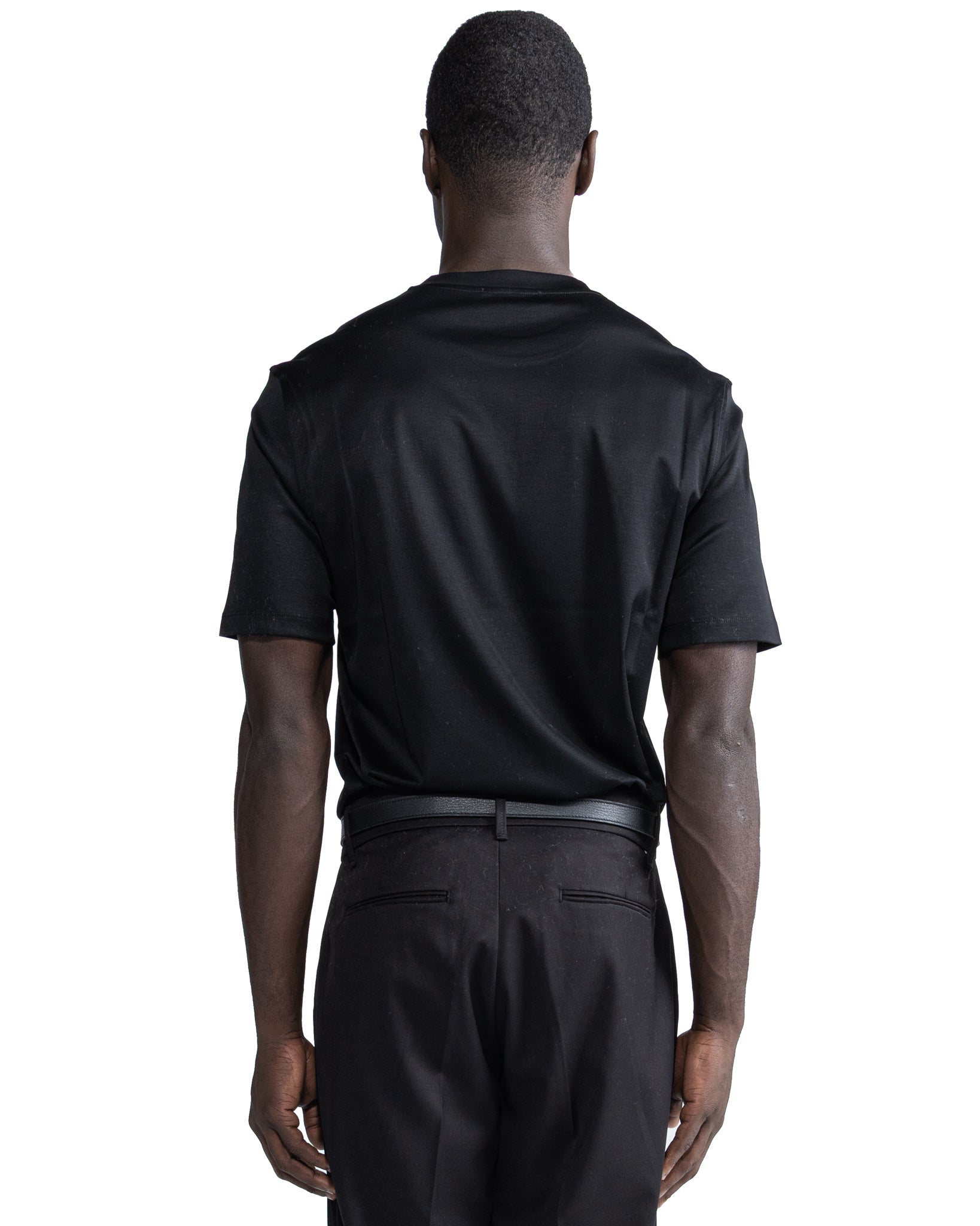 Hoorn T-shirt in black lisle thread
