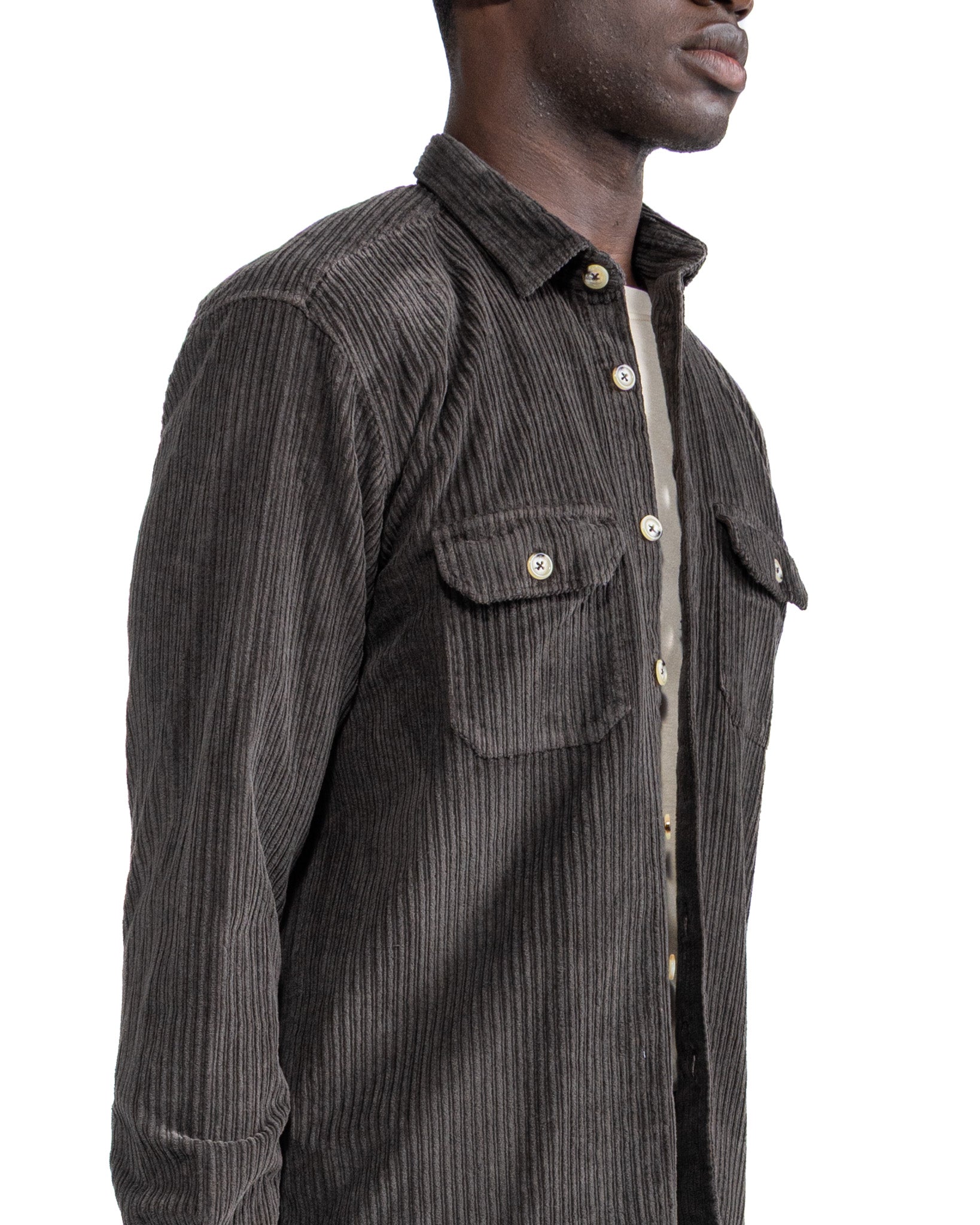 Atlantis shirt in dark velvet