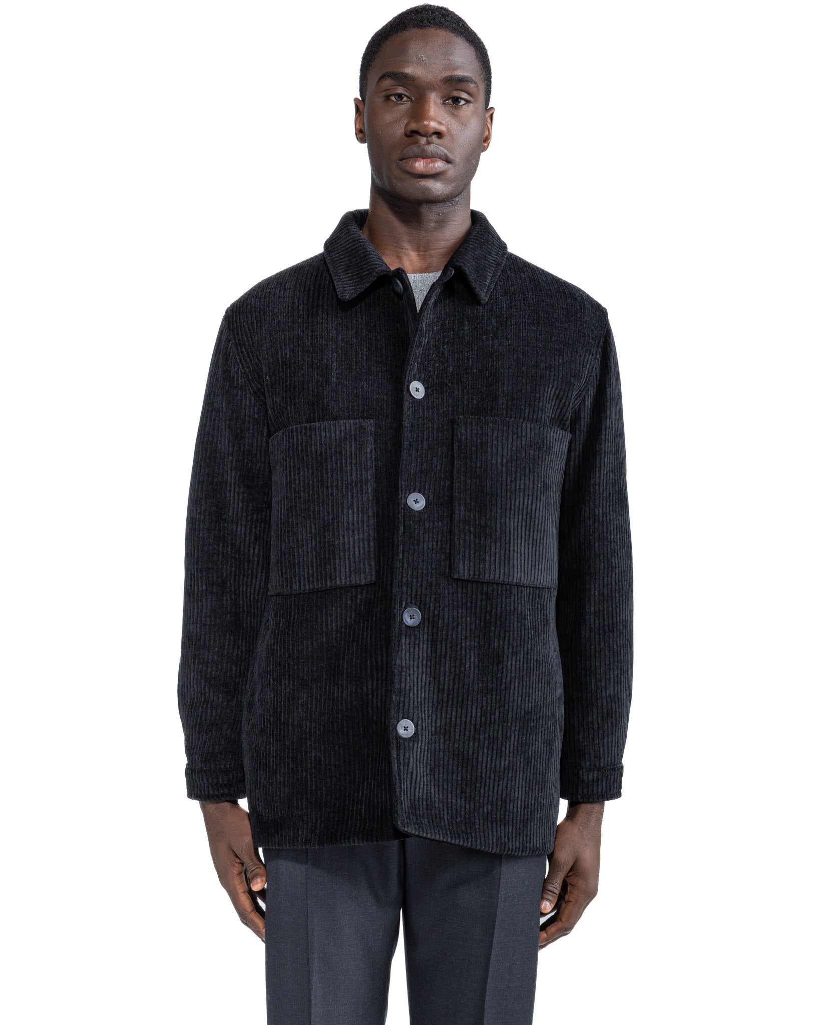 Veste oversize Jeremie en velours noir