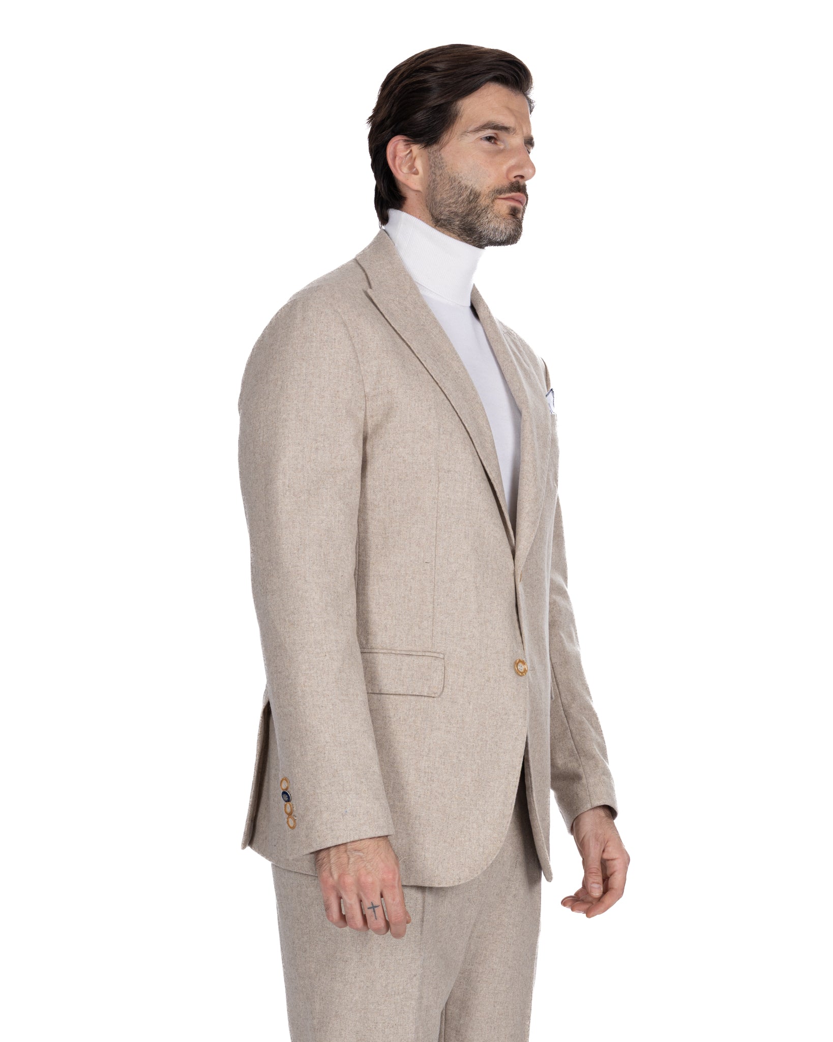Veste Reflex en flanelle beige