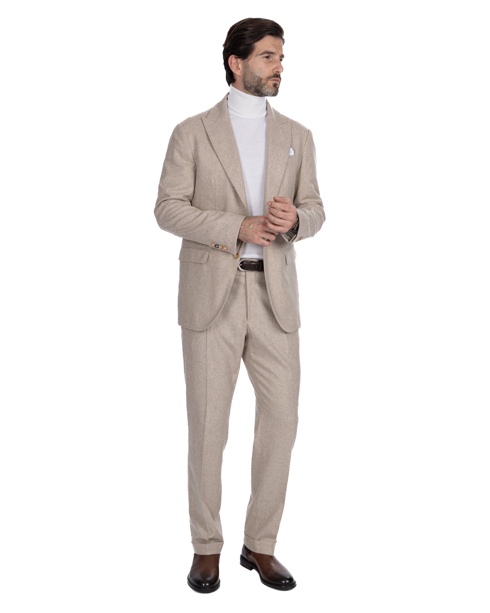 Veste Reflex en flanelle beige