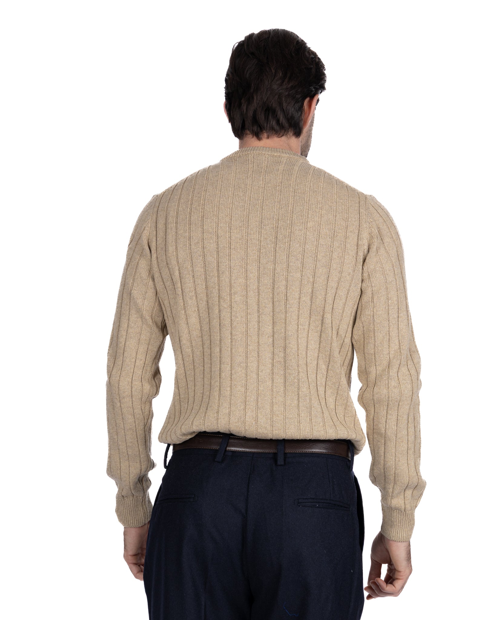 Collier ras du cou tressé beige Tambora