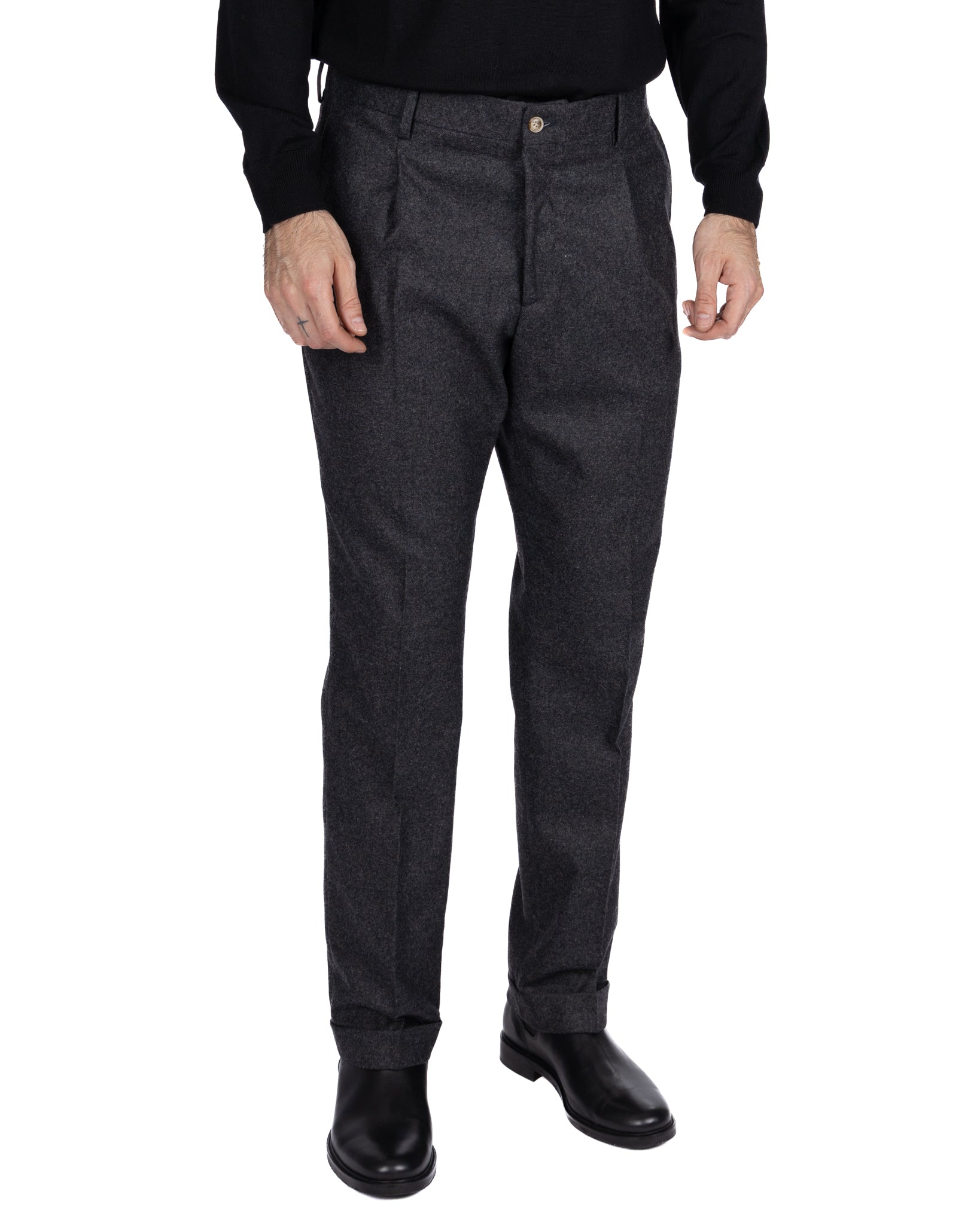 Nikon Charcoal Flannel Trousers