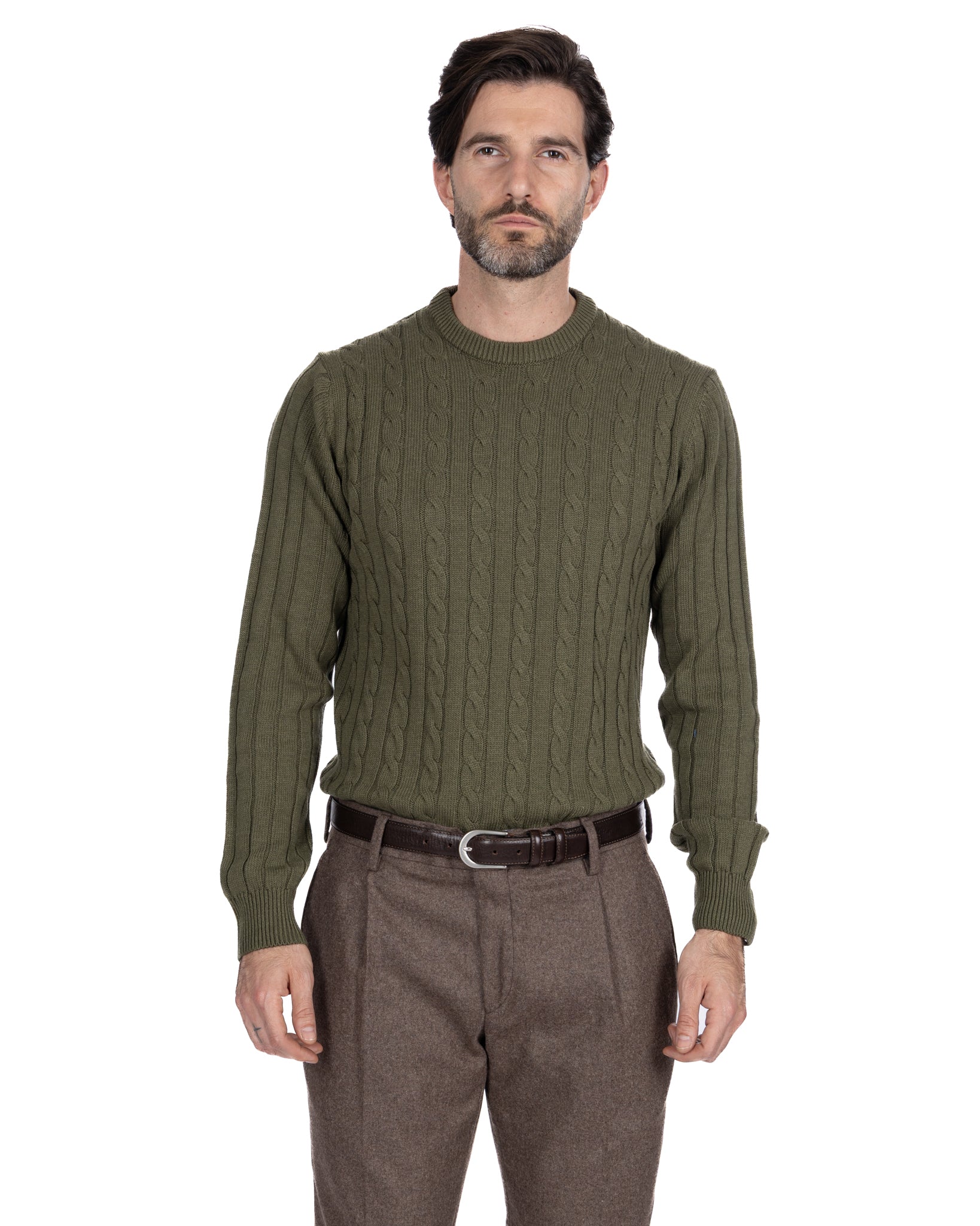 Collier ras du cou tressé vert Tambora