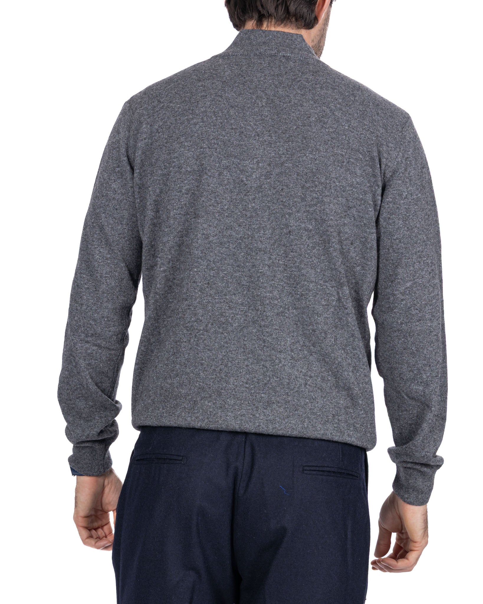 Rory grey zip-up cashmere blend sweater