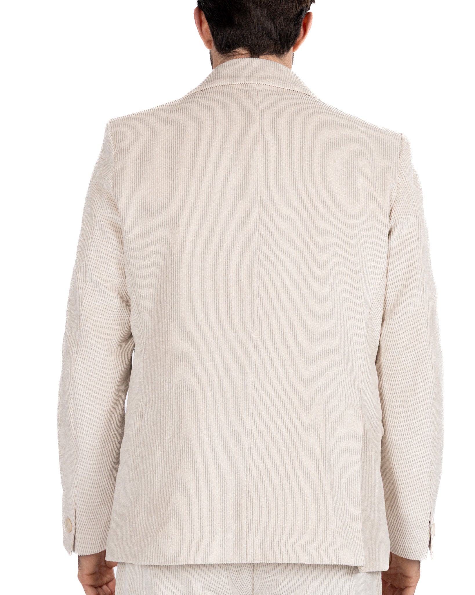 Giacca Bond in velluto panna