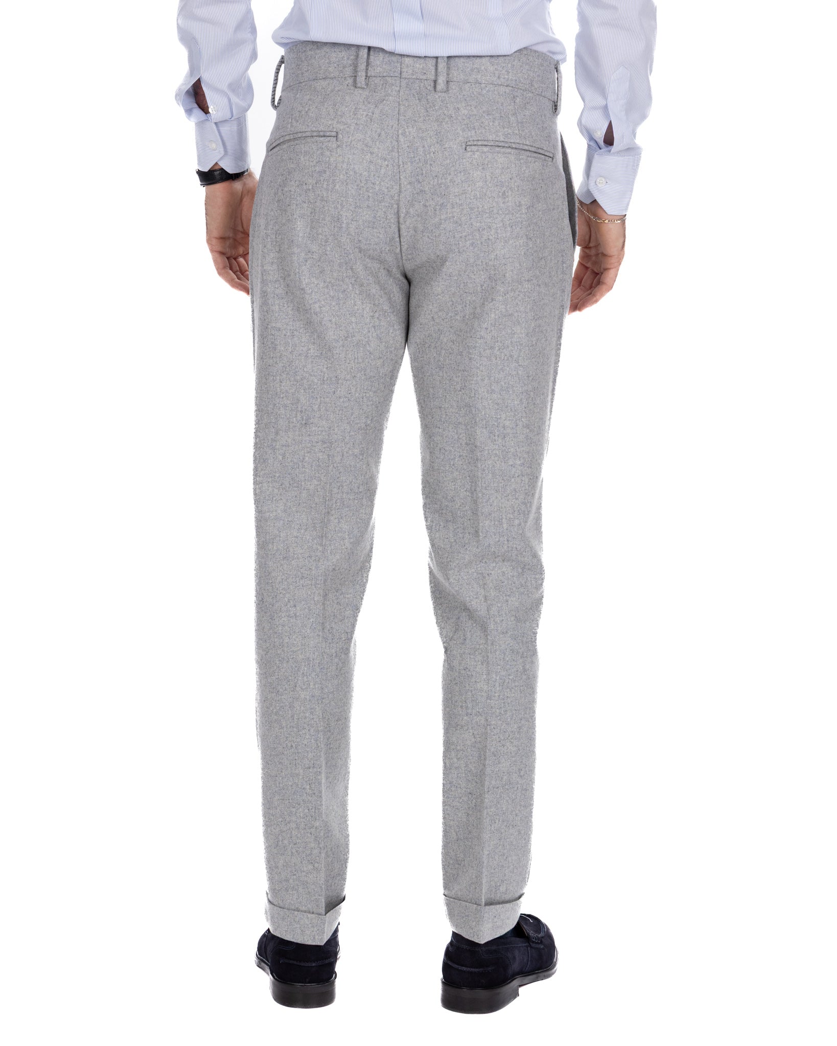 Pantalon en flanelle gris clair Canon