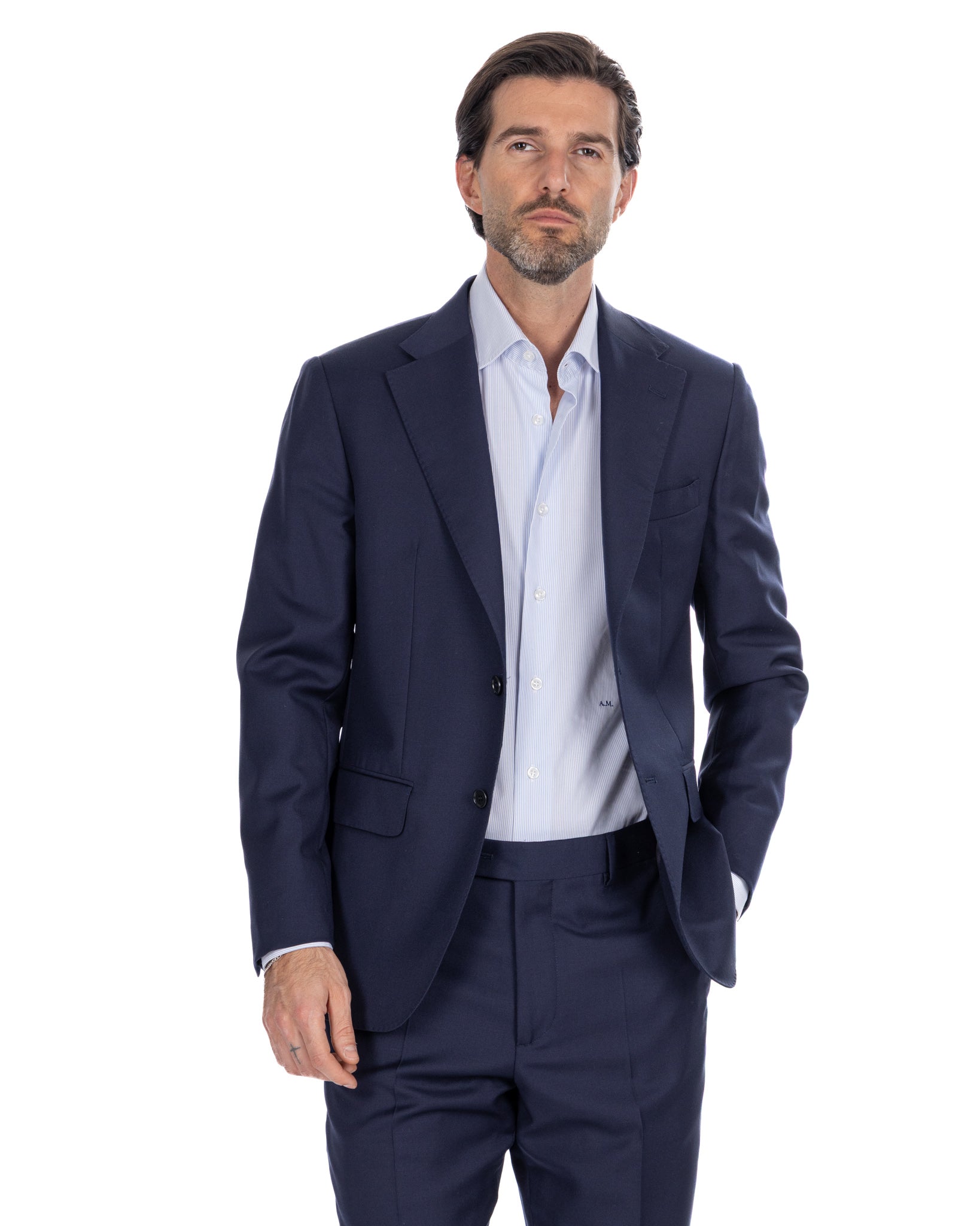 Giacca Monti in lana blu