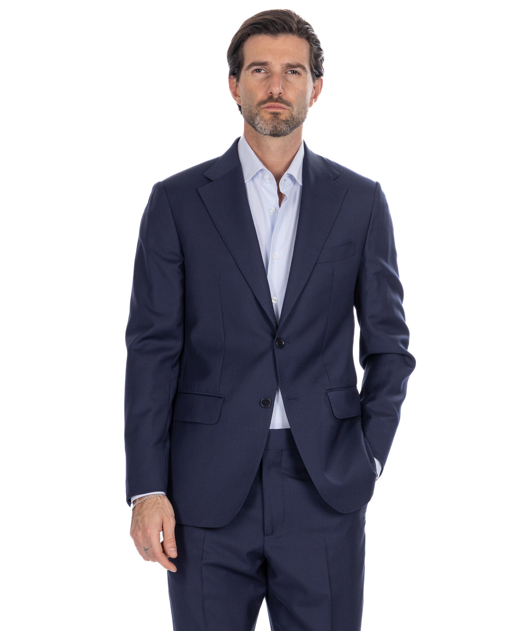 Giacca Monti in lana blu