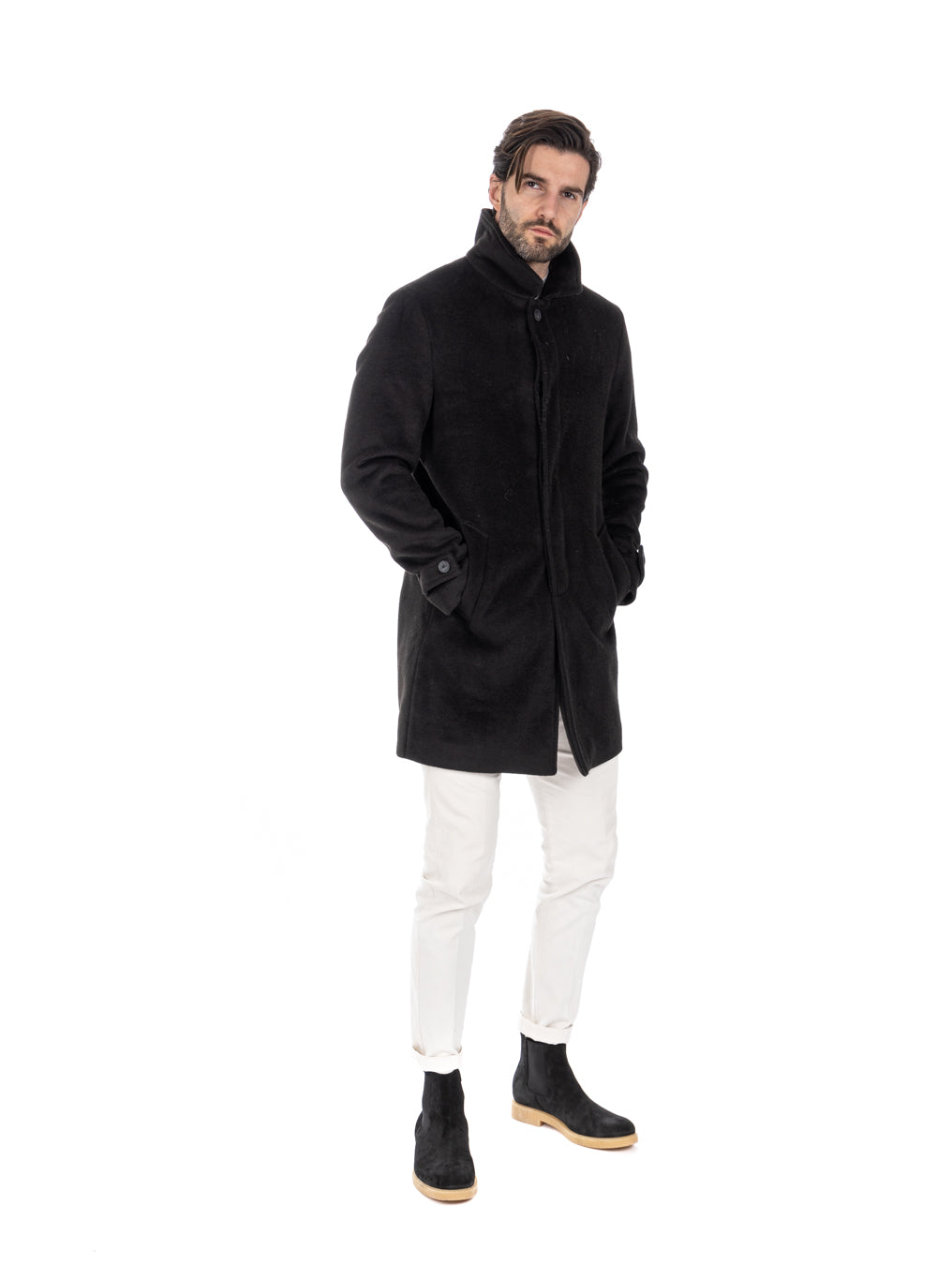 Jean - black single-breasted coat