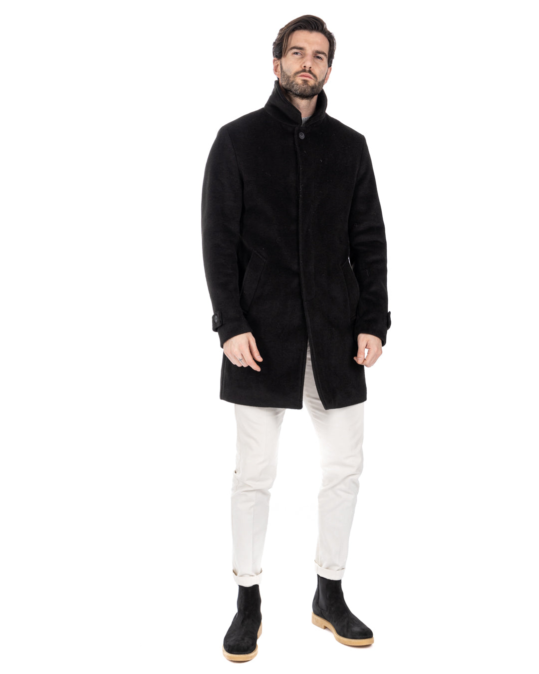 Jean - black single-breasted coat