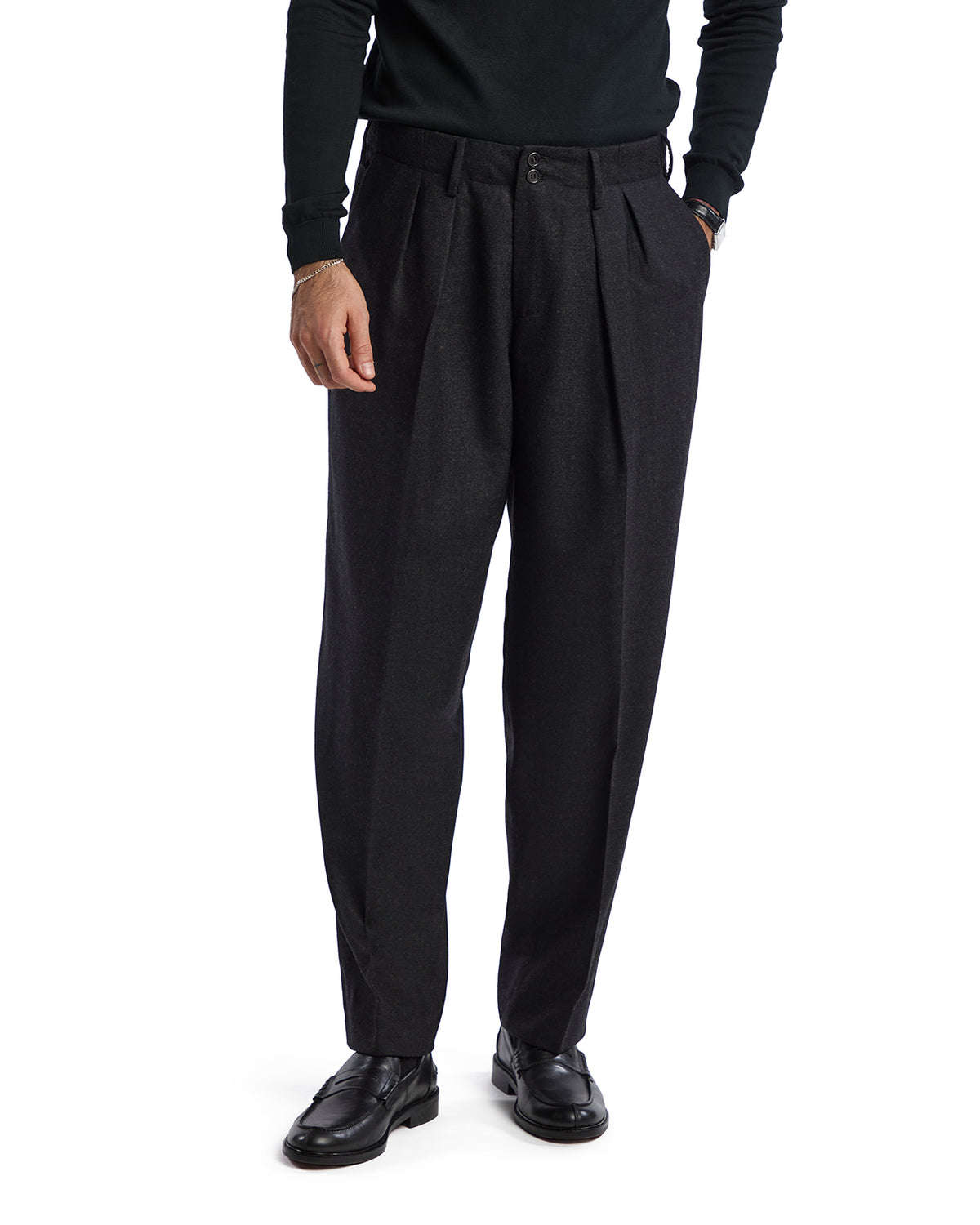 Drago anthracite flannel Rugby over trousers