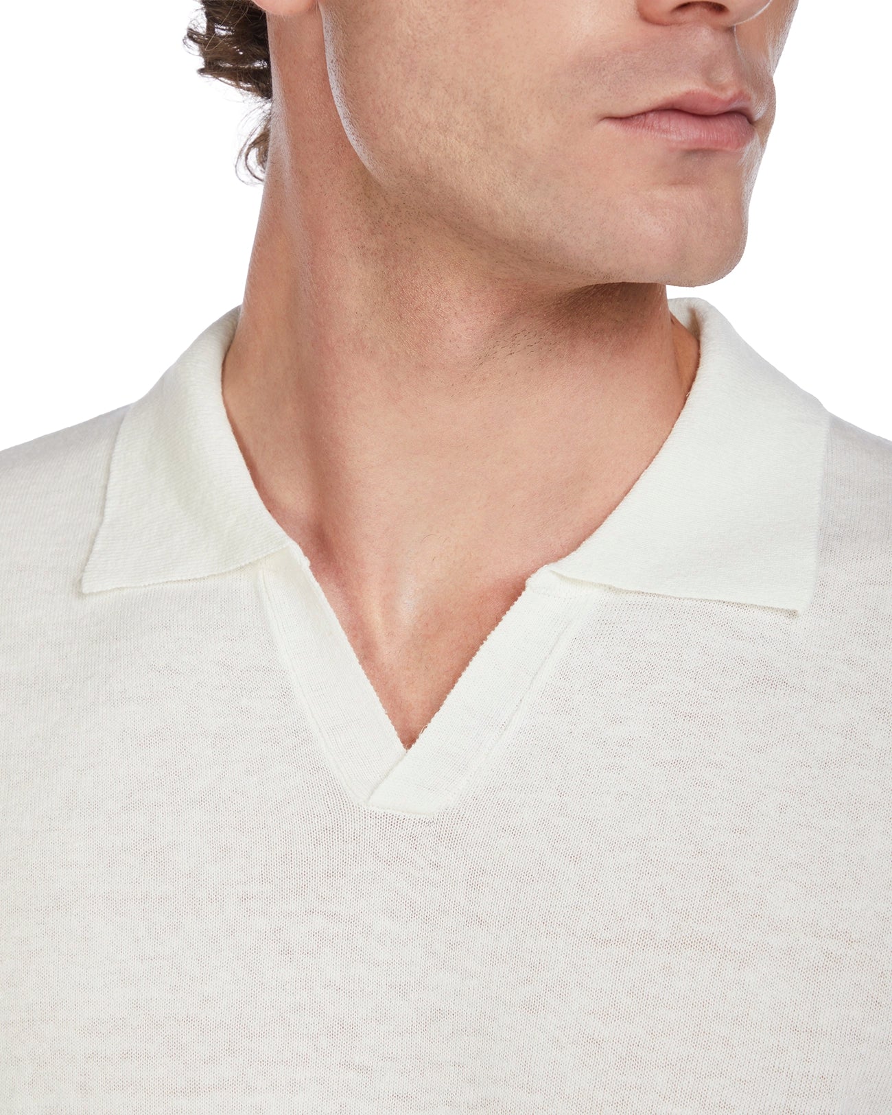 Bandol polo shirt in copper linen and cotton