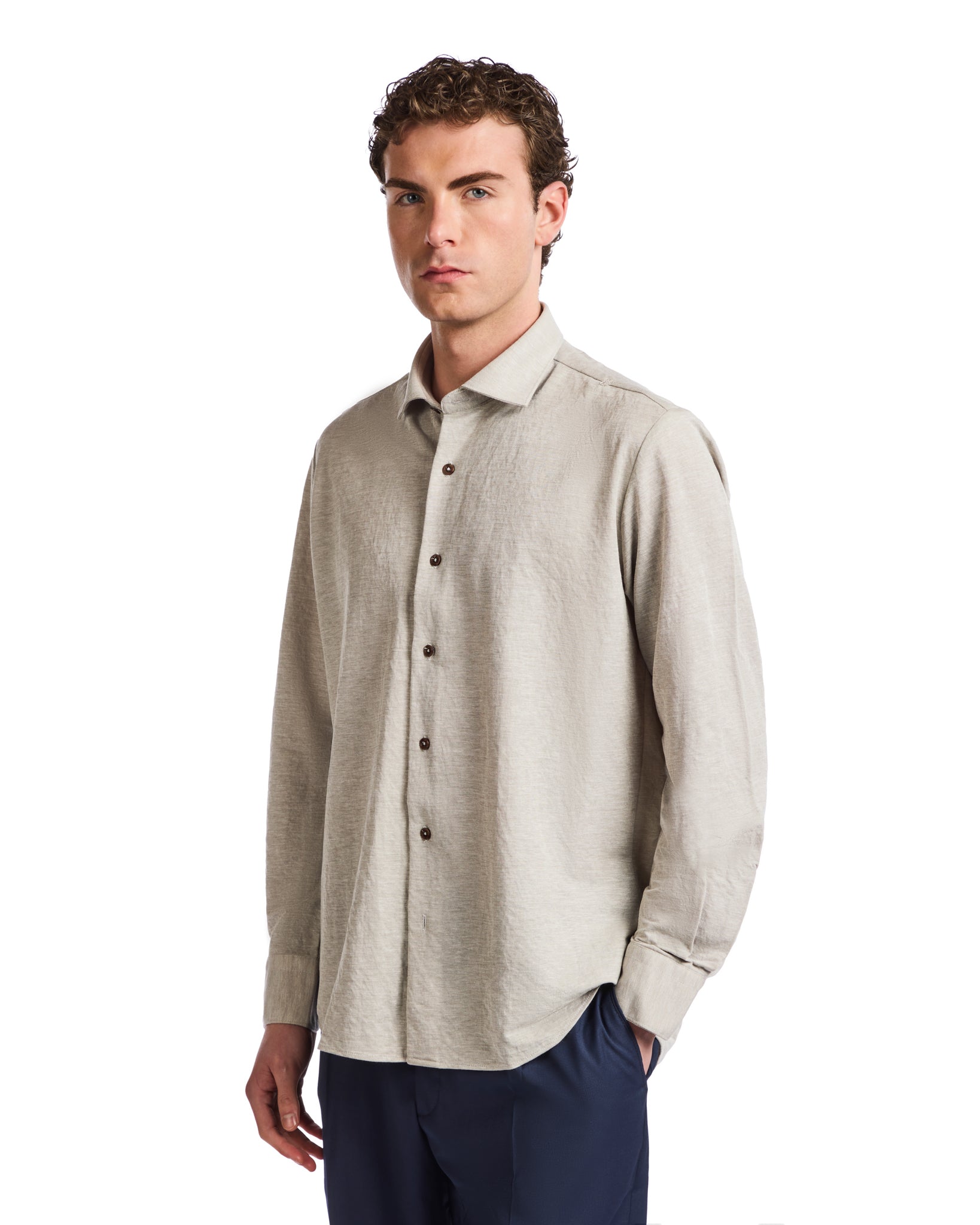 Camicia Quercia in jersey fango