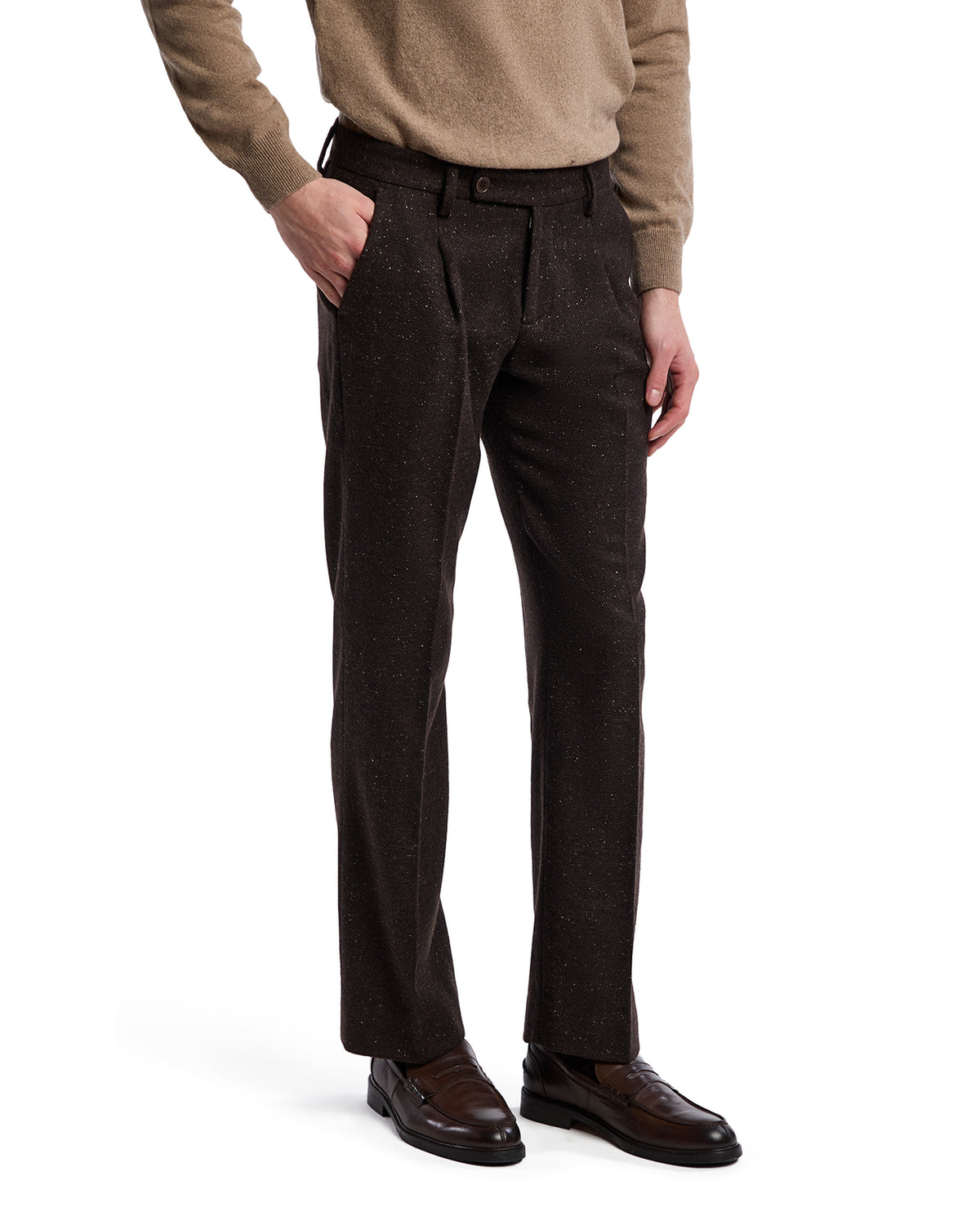 Brown mélange Salt trousers