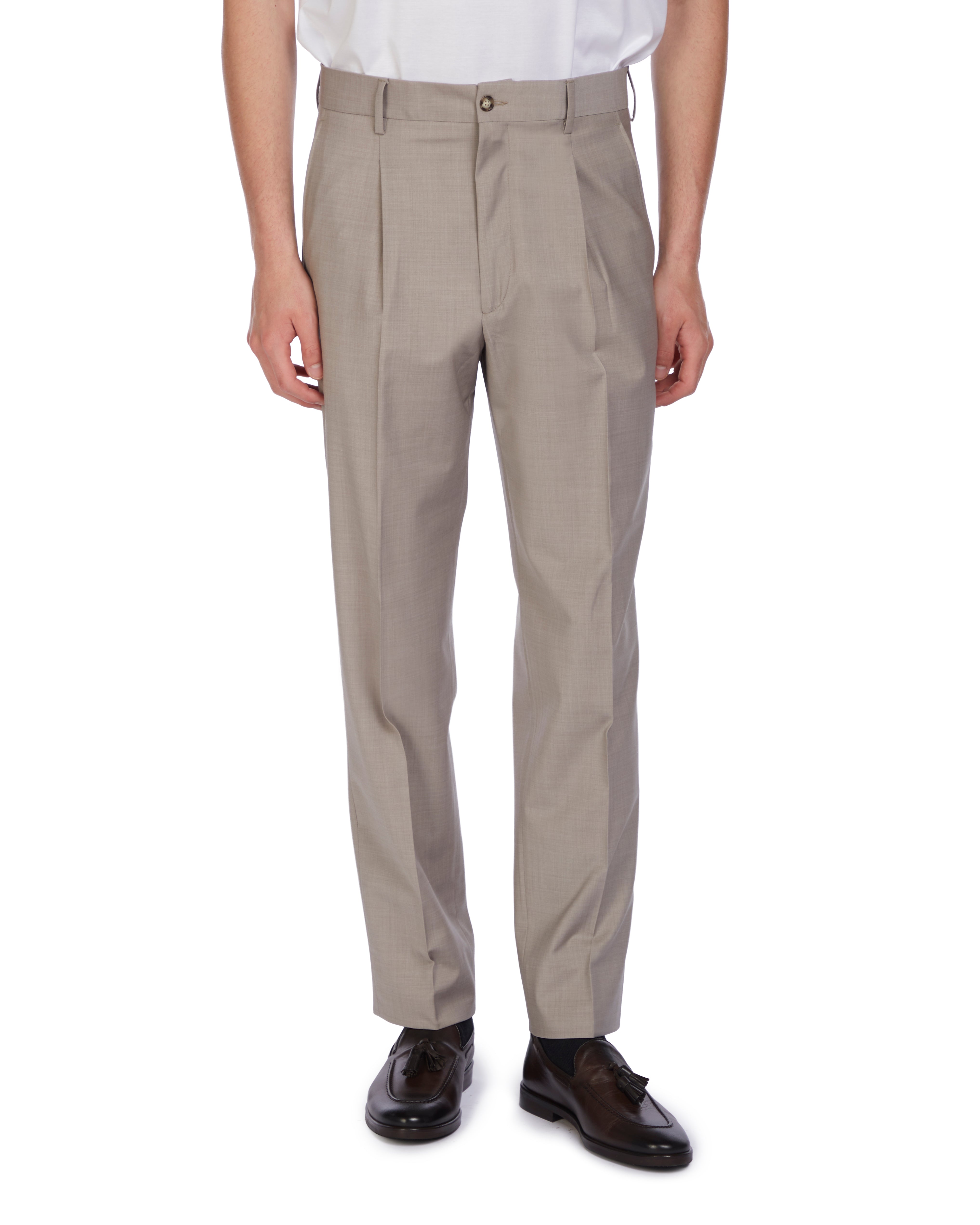 Pantalone Soho in lana beige