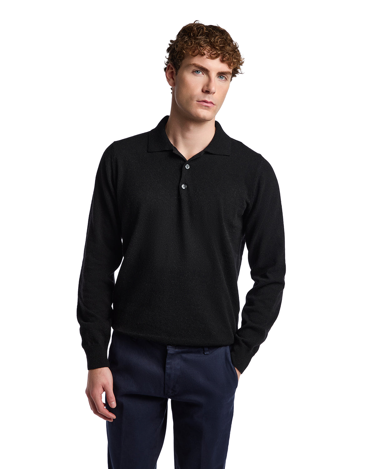 Polo Tiger in misto cachemire nera
