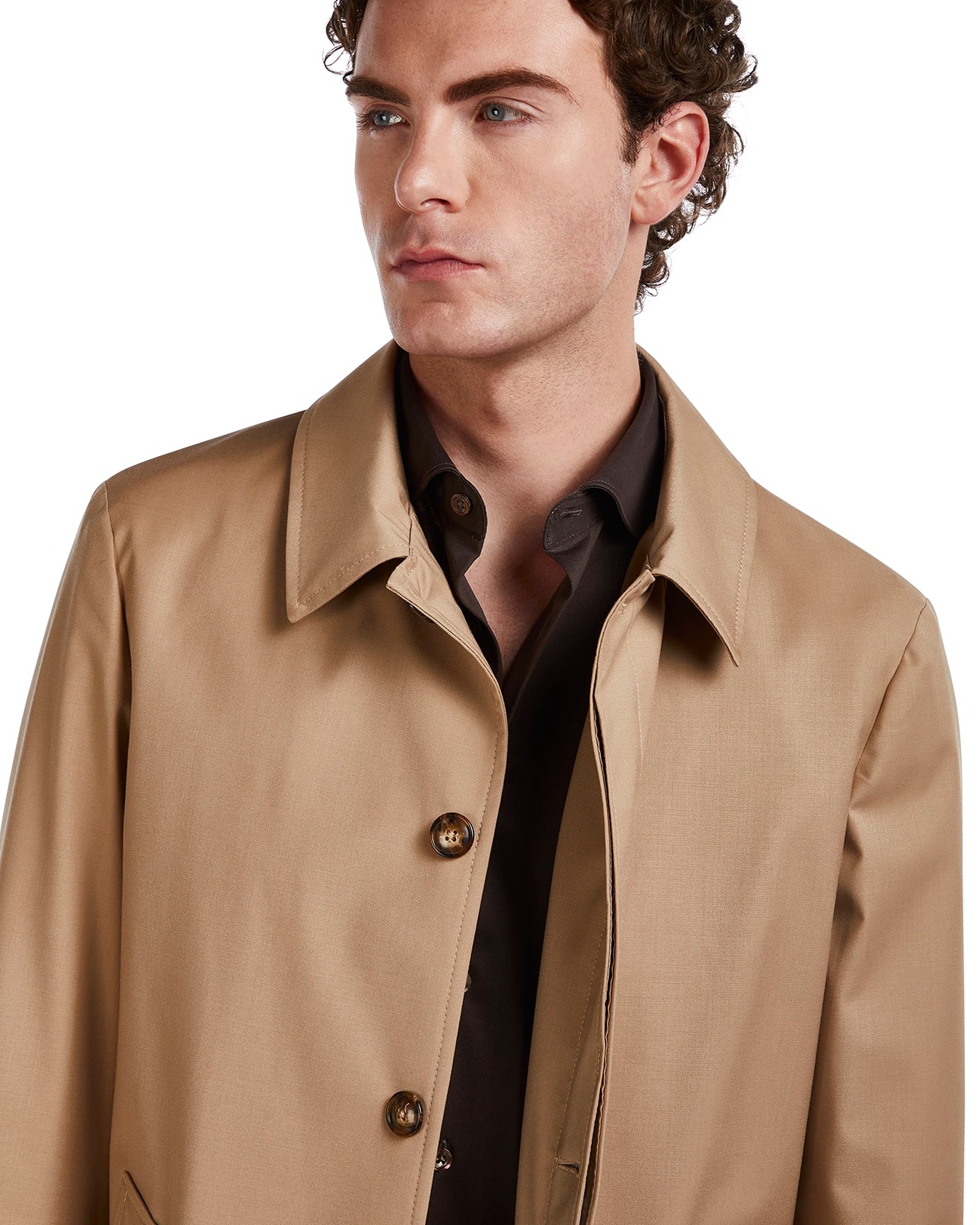 Unlined beige Mantova trench coat