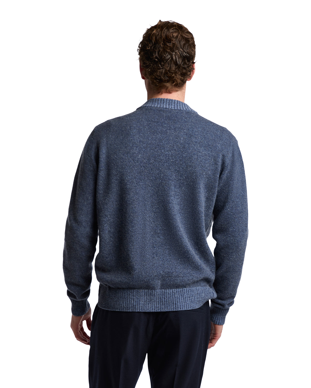 Blue bouclé Vanisé cardigan