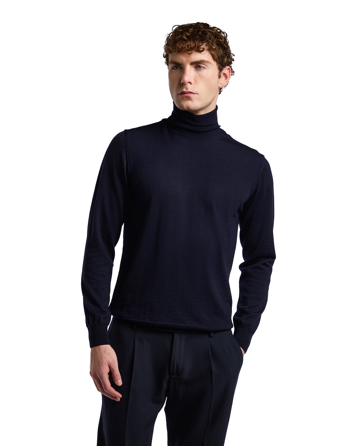 Dolcevita Vietri in lana merino Tollegno blu