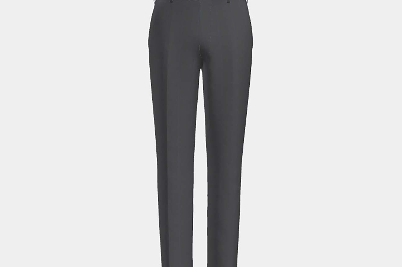 Pantalone su misura lana 130s gessato grigio Caccioppoli