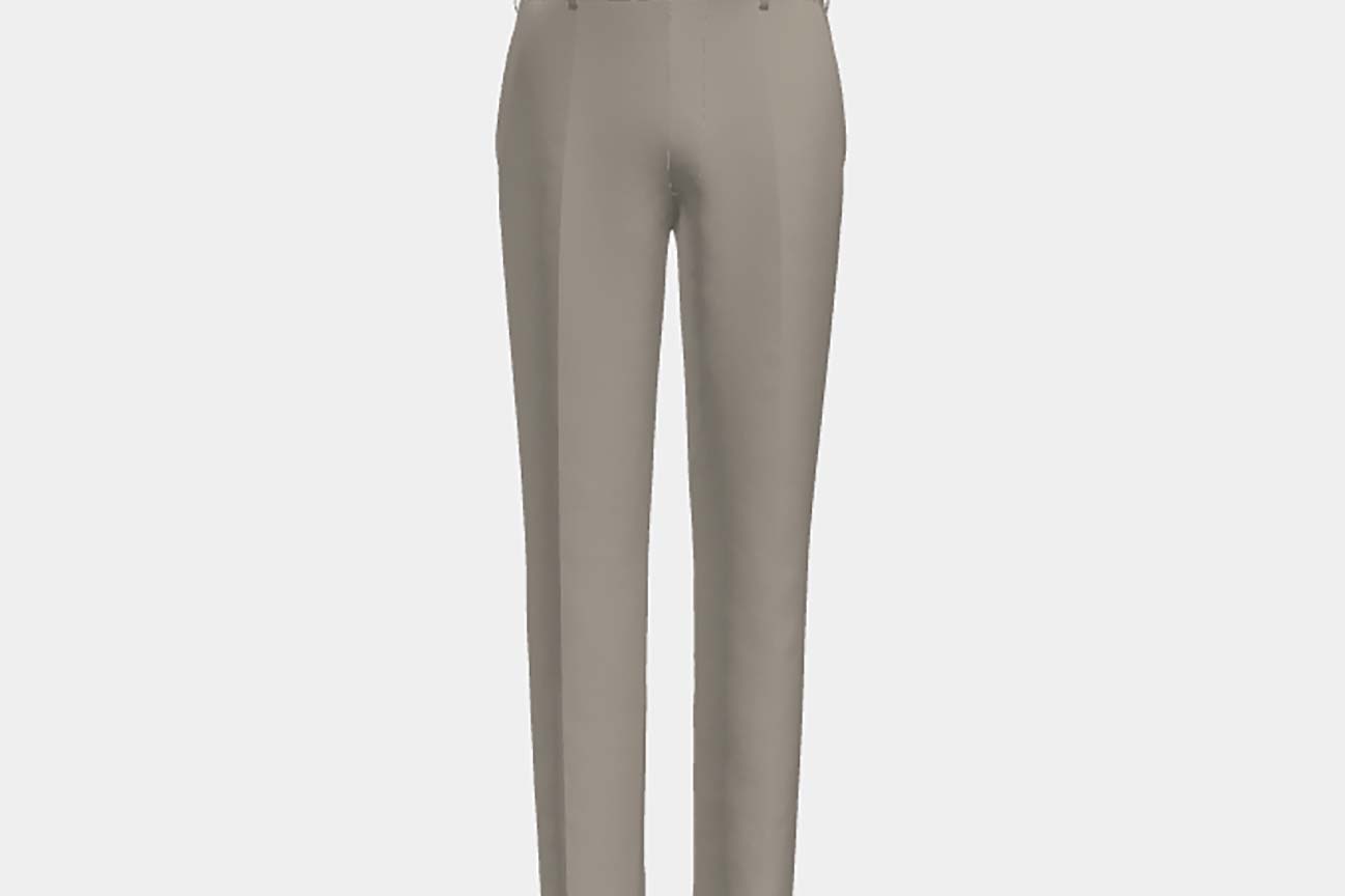 Pantalone su misura lana 130s crema Caccioppoli