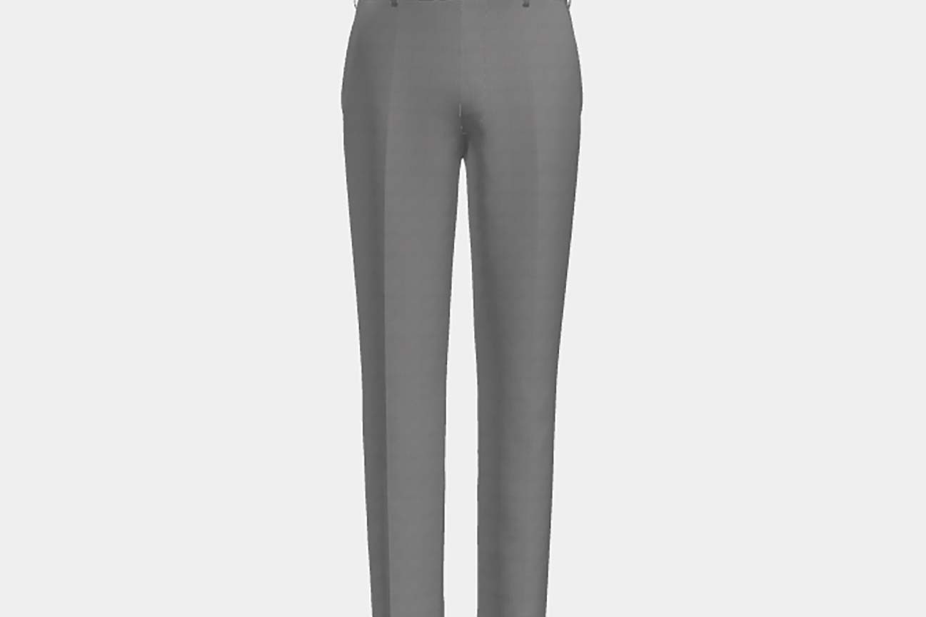 Light gray 150s wool and silk tailored trousers Caccioppoli