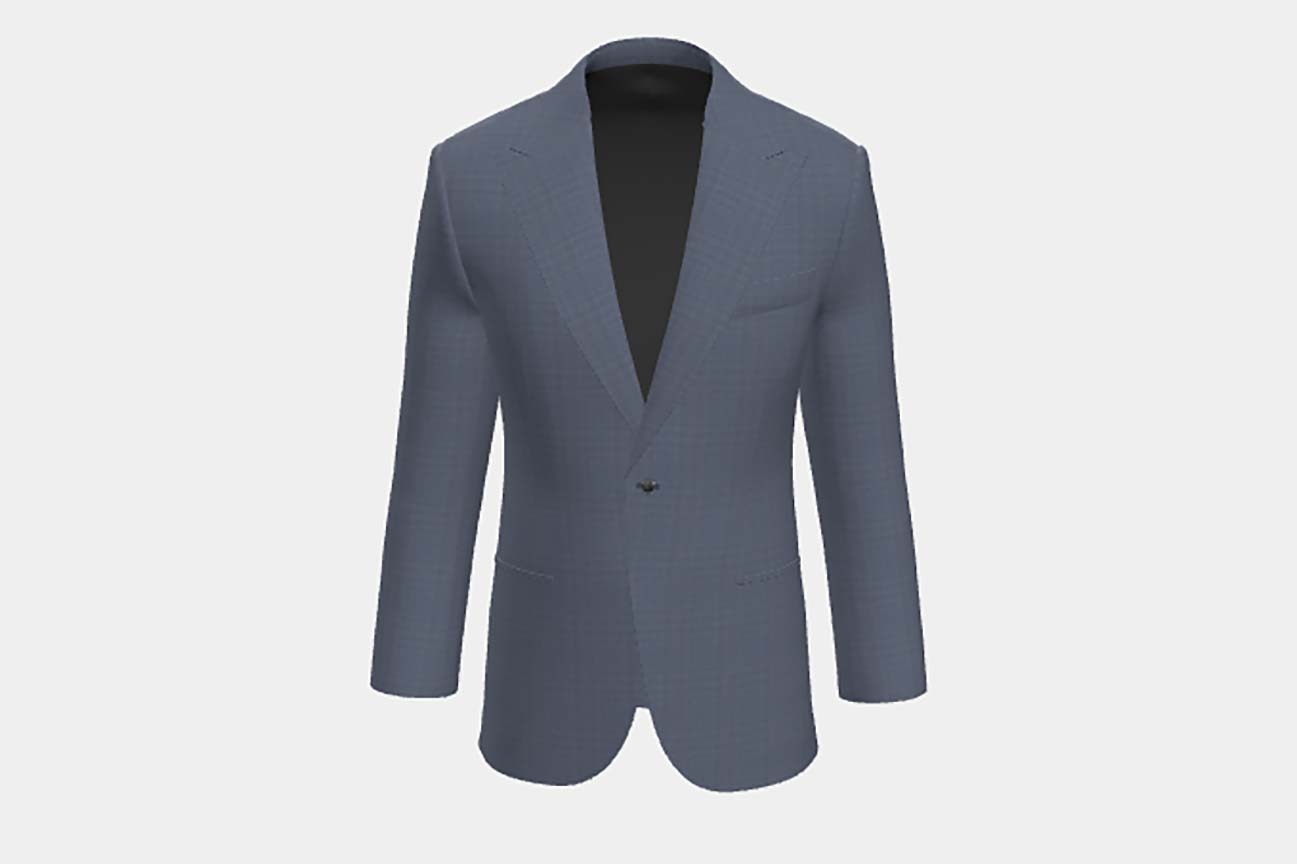 Light blue 150s wool and silk tailored jacket Caccioppoli