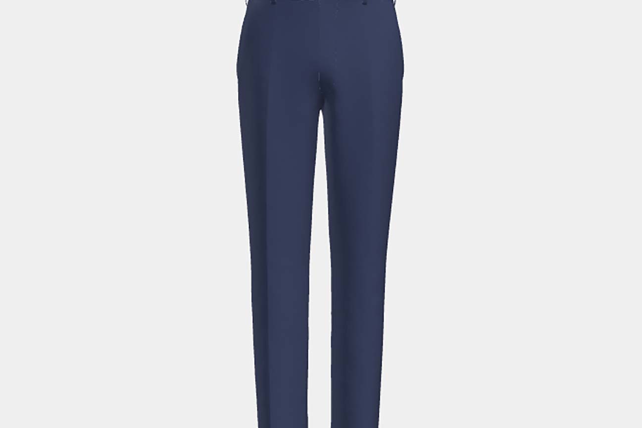 Canonico blue 120s wool tailored trousers