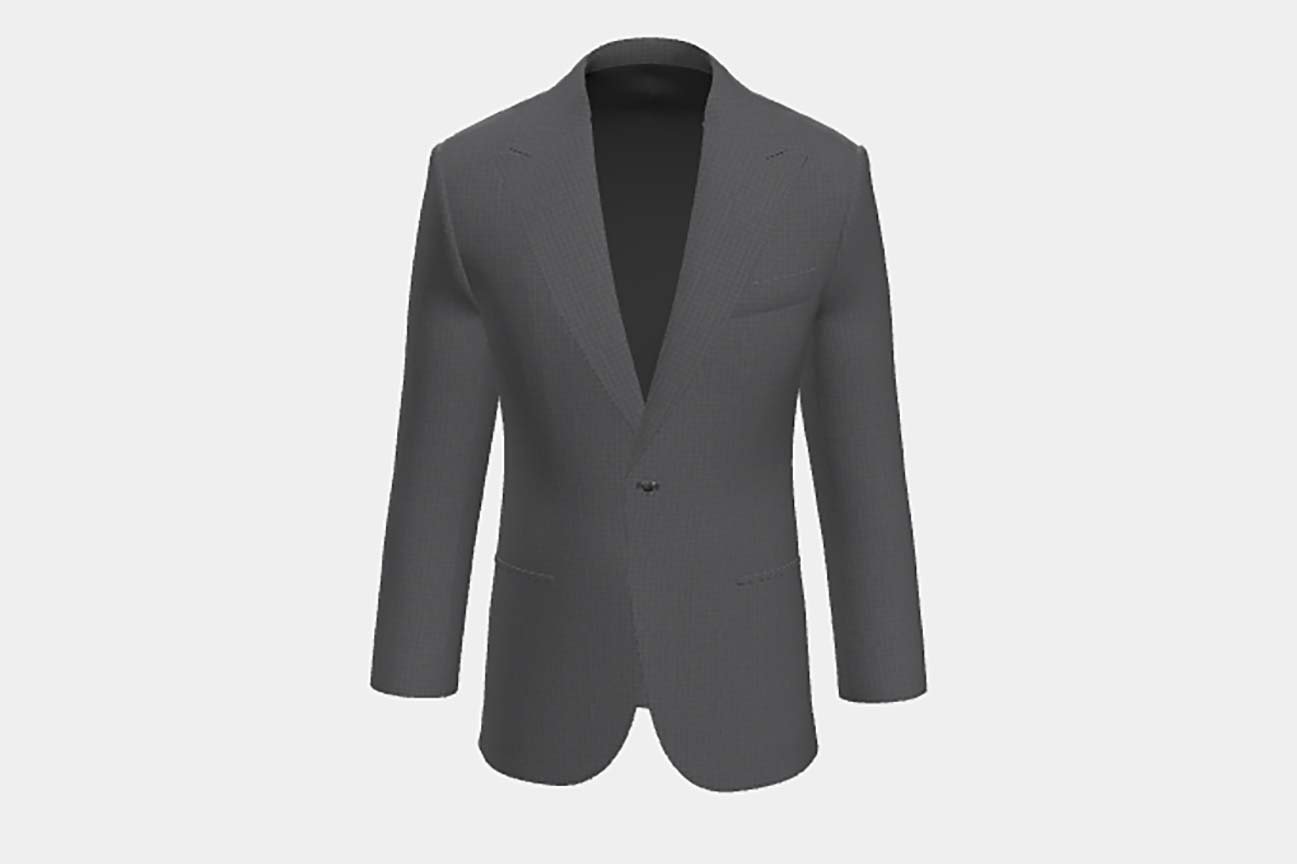 Canonico gray 110s wool tailored jacket