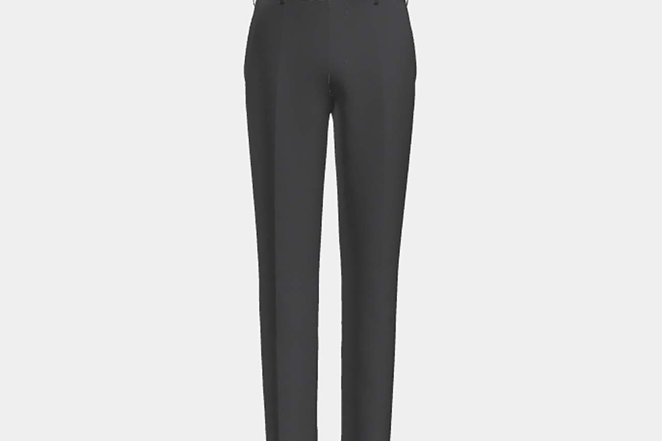 Pantalon en laine gris années 130 sur mesure Caccioppoli