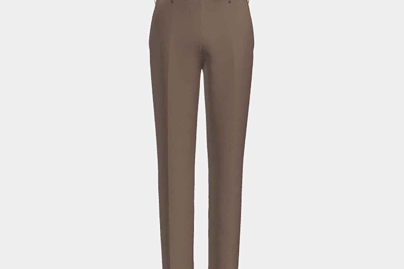 Pantalone su misura lana solaro 130s beige Caccioppoli