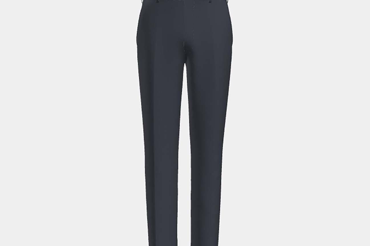 Pantalon tailleur en laine 110s bleu Canonico