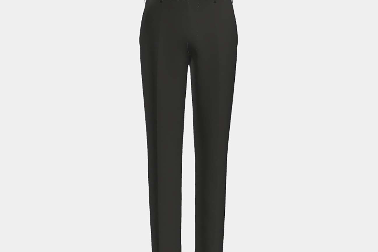 Pantalone su misura lana 120s nero Canonico
