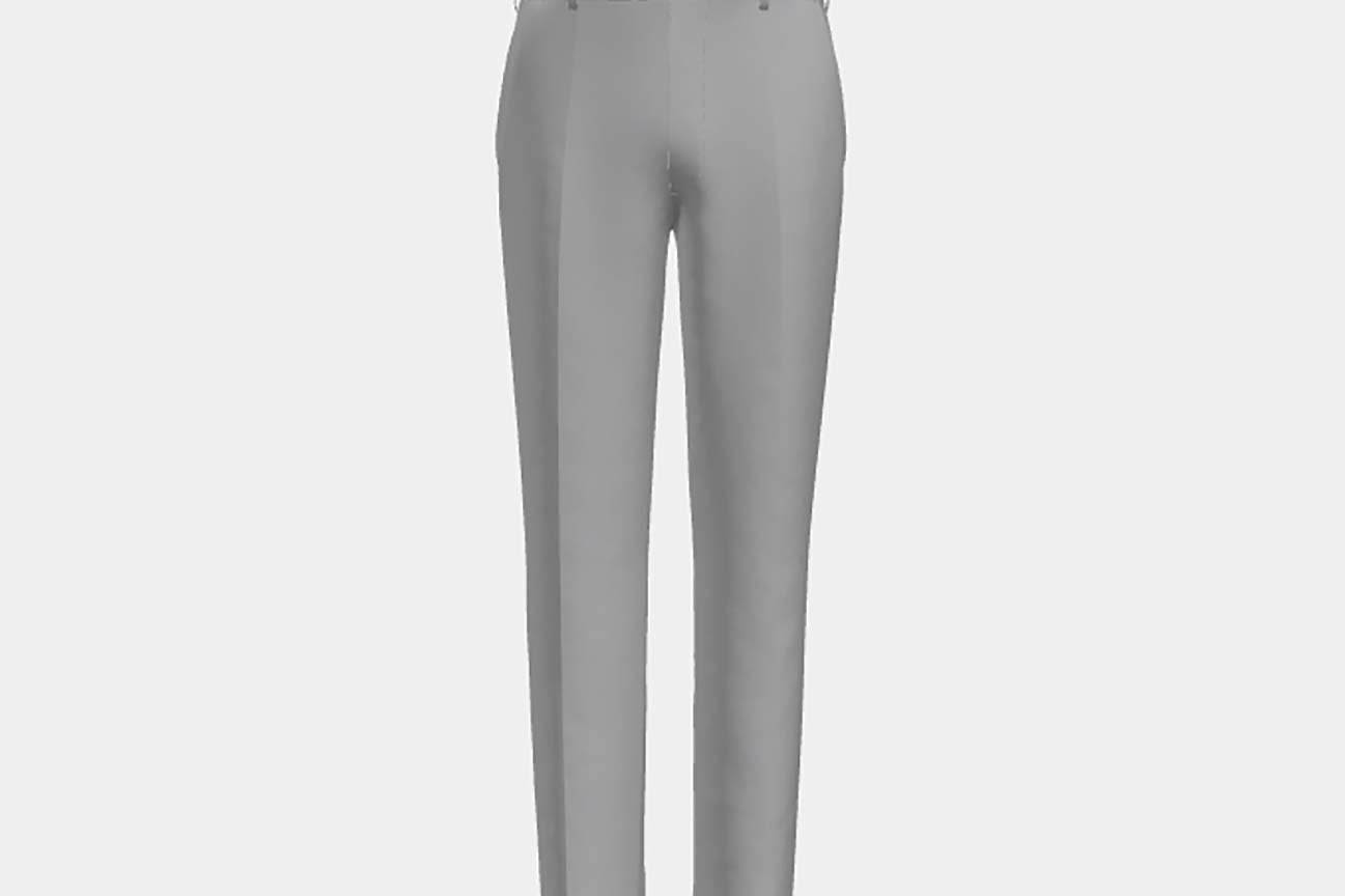 Canonico gray 110s polyester and acrylic tailored trousers