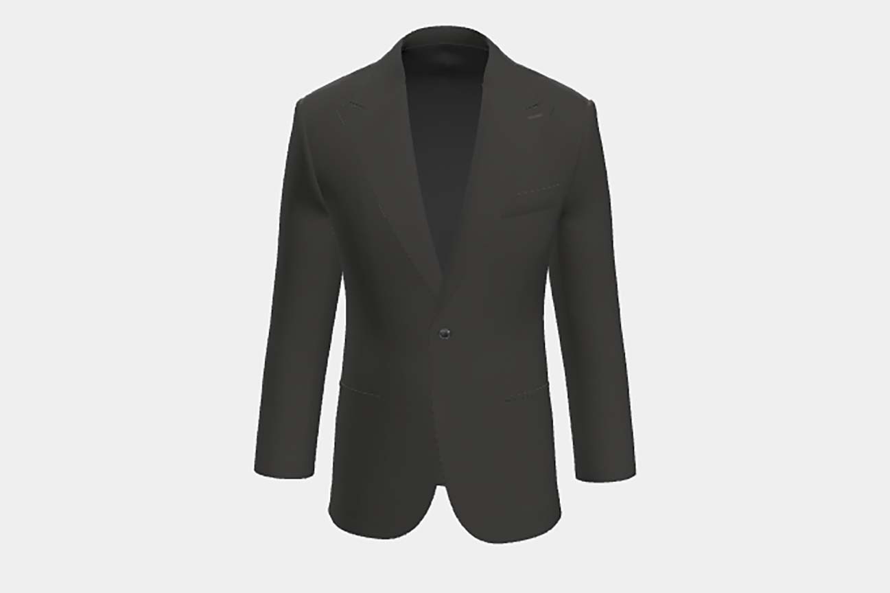 Veste tailleur en laine grise 110s Canonico