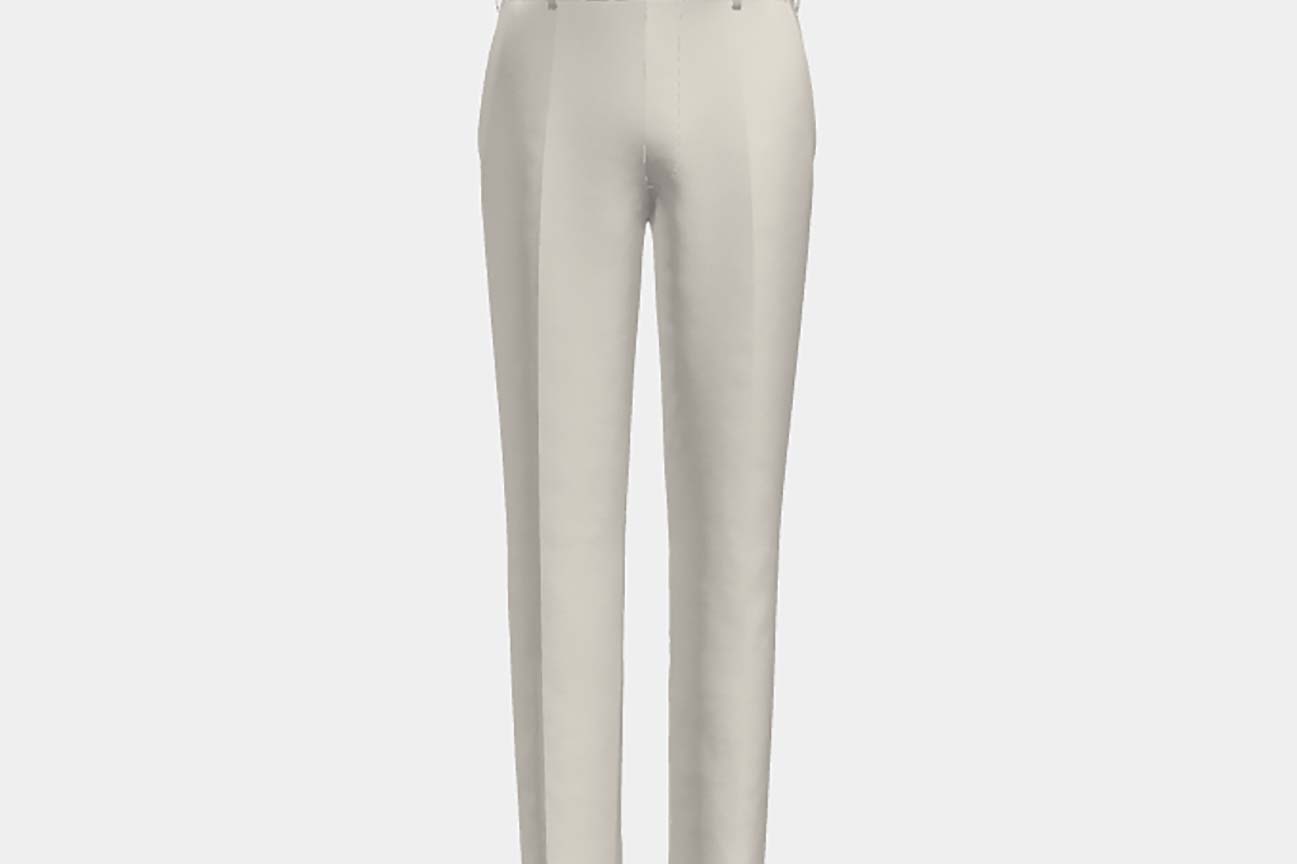 Canonico cream 110s wool tailored trousers