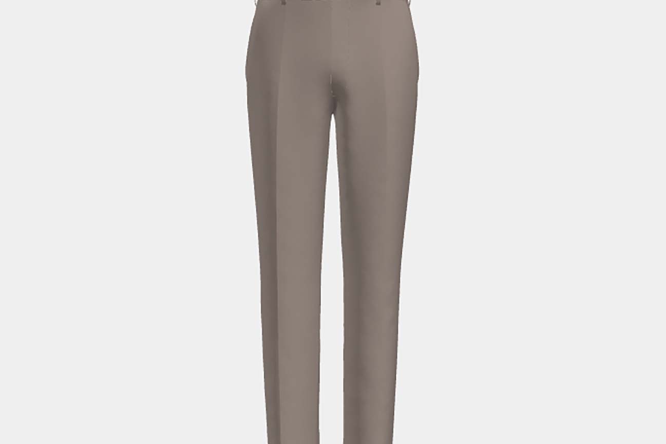 Pantalone su misura lana 130s beige Caccioppoli