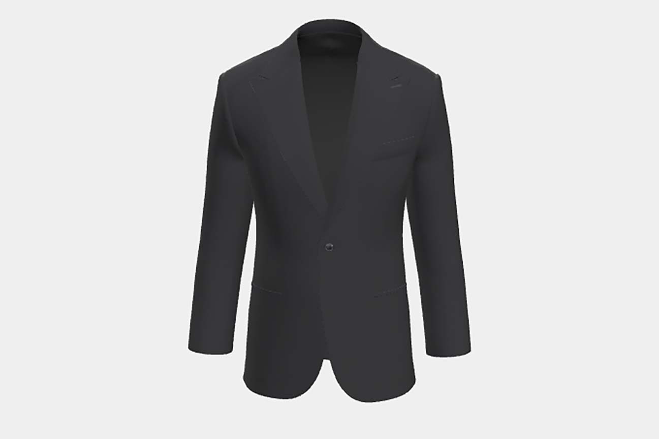 Canonico blue 120s wool tailored jacket